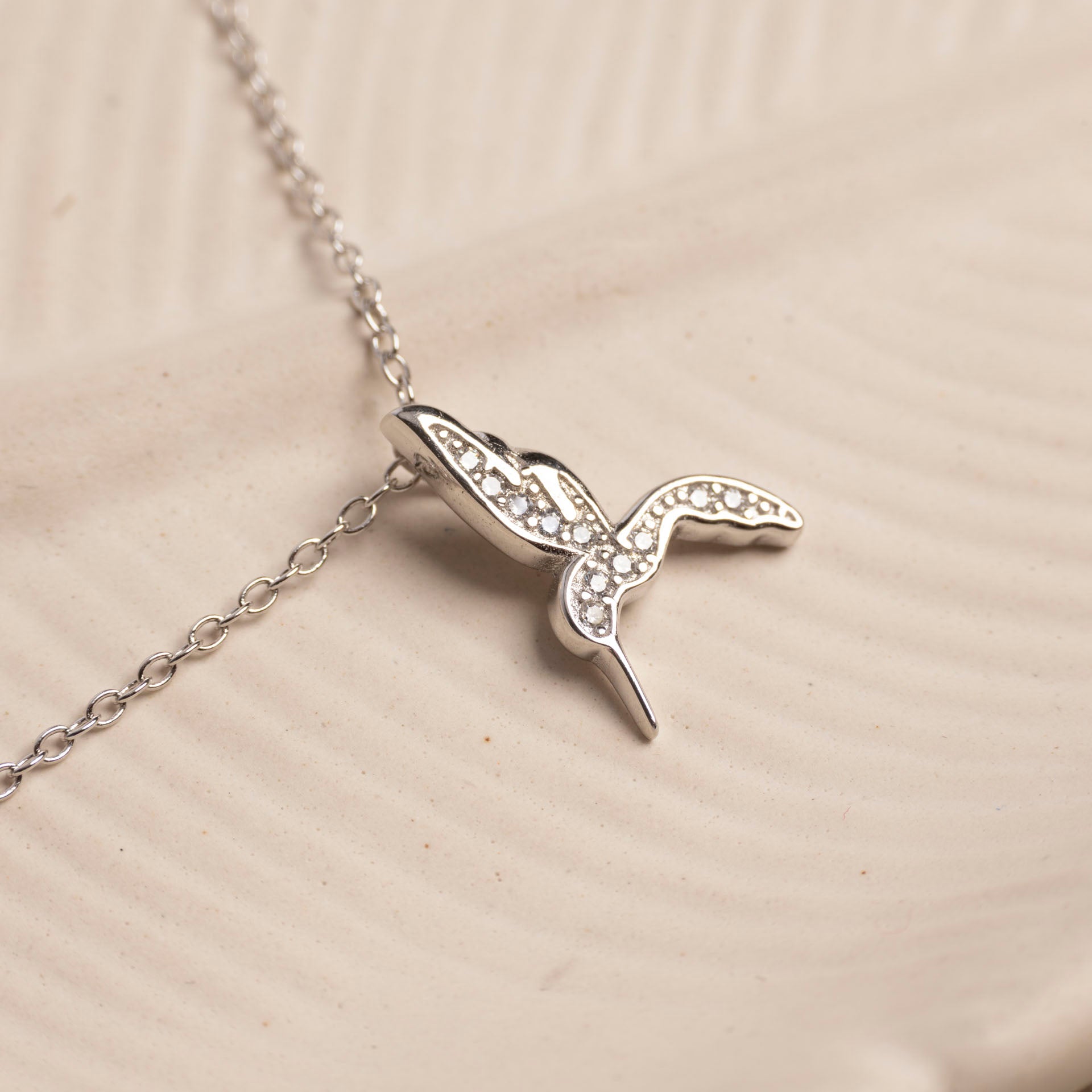 Sterling Silver Hummingbird Necklace