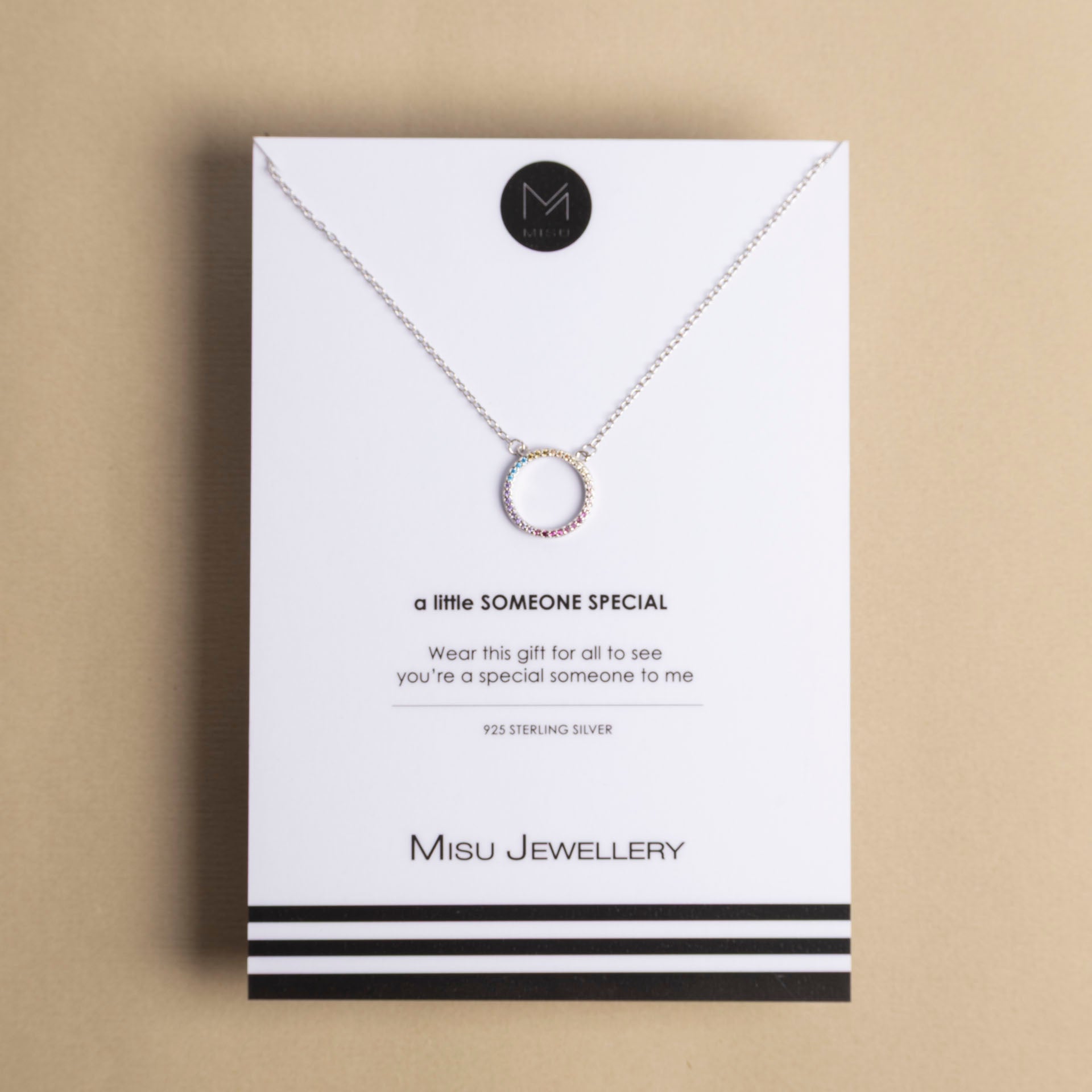 Sterling Silver Colour Me Crazy Circle Necklace
