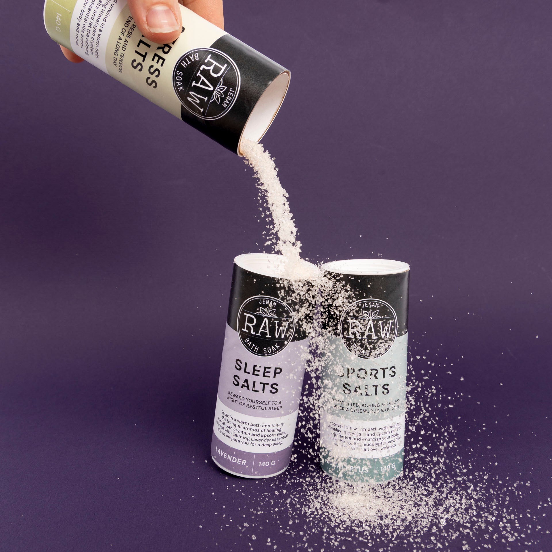 Raw Essential Oil Bath Salts Gift Pack