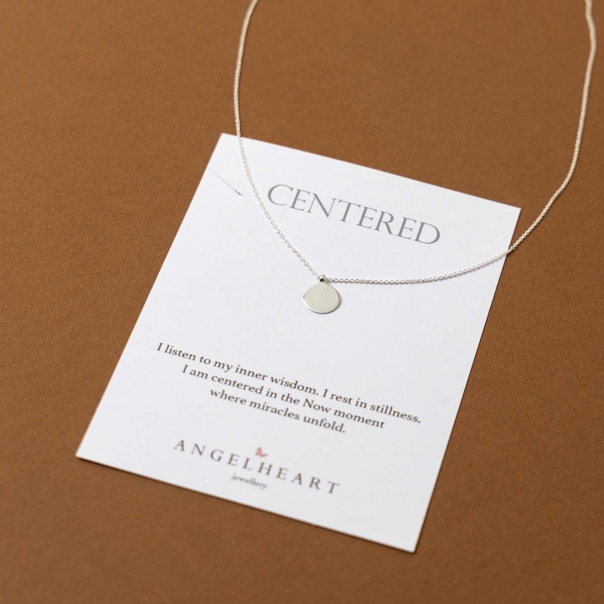 "Centred" Disc Charm Necklace (Sterling Silver / Gold-Plated)