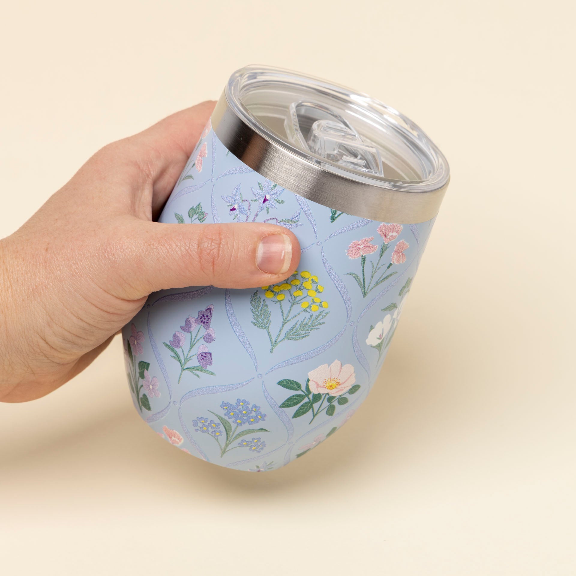 Floral Print Thermal Travel Mug