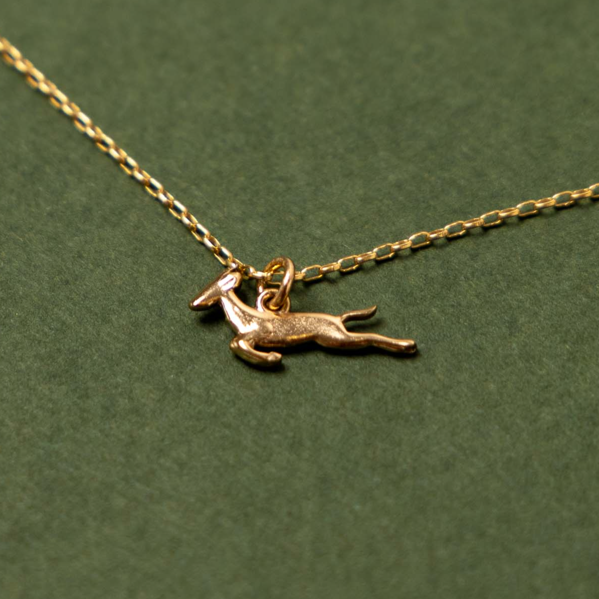 "I Love South Africa" Gold-Plated Dainty Springbok Necklace
