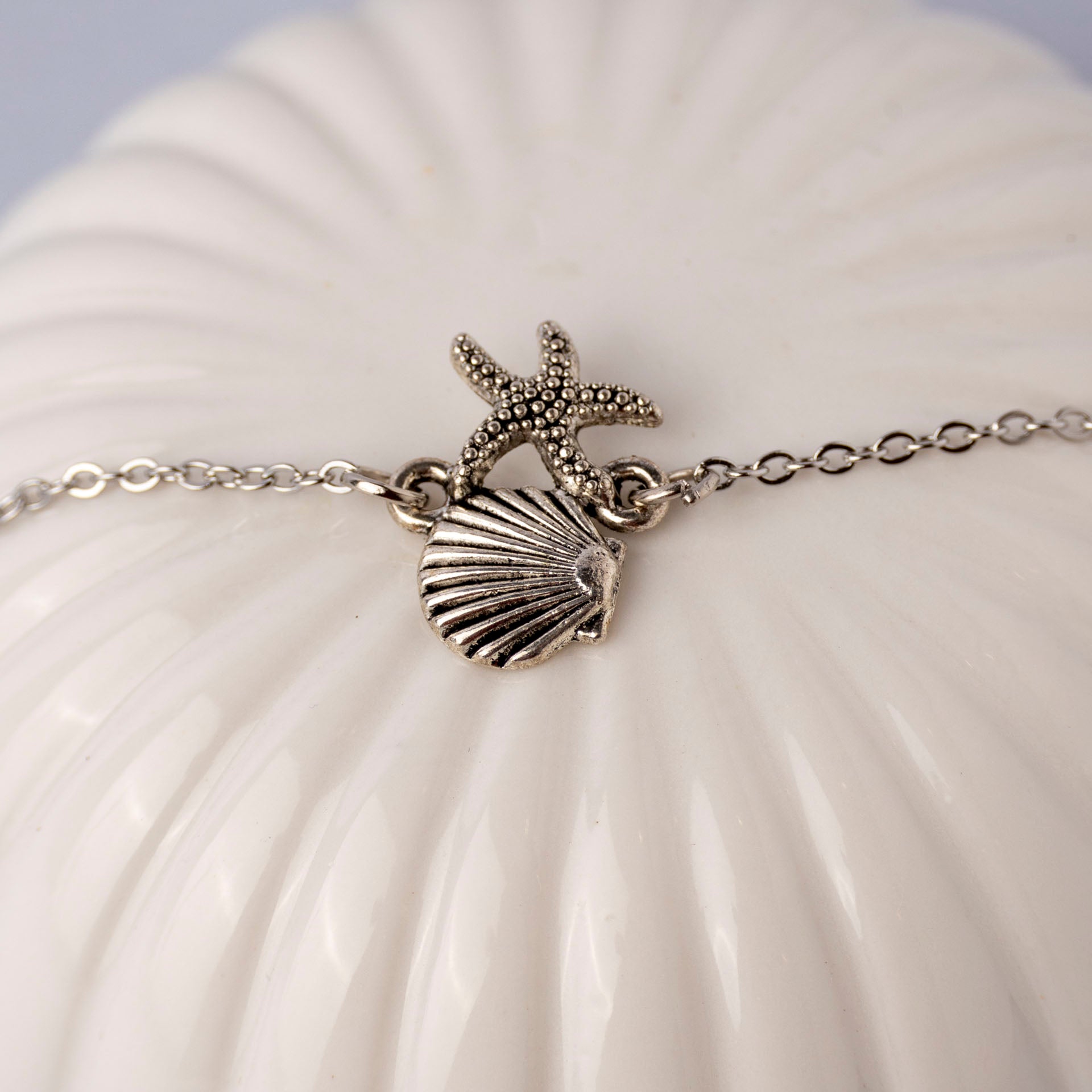 Starfish and Shell Anklet