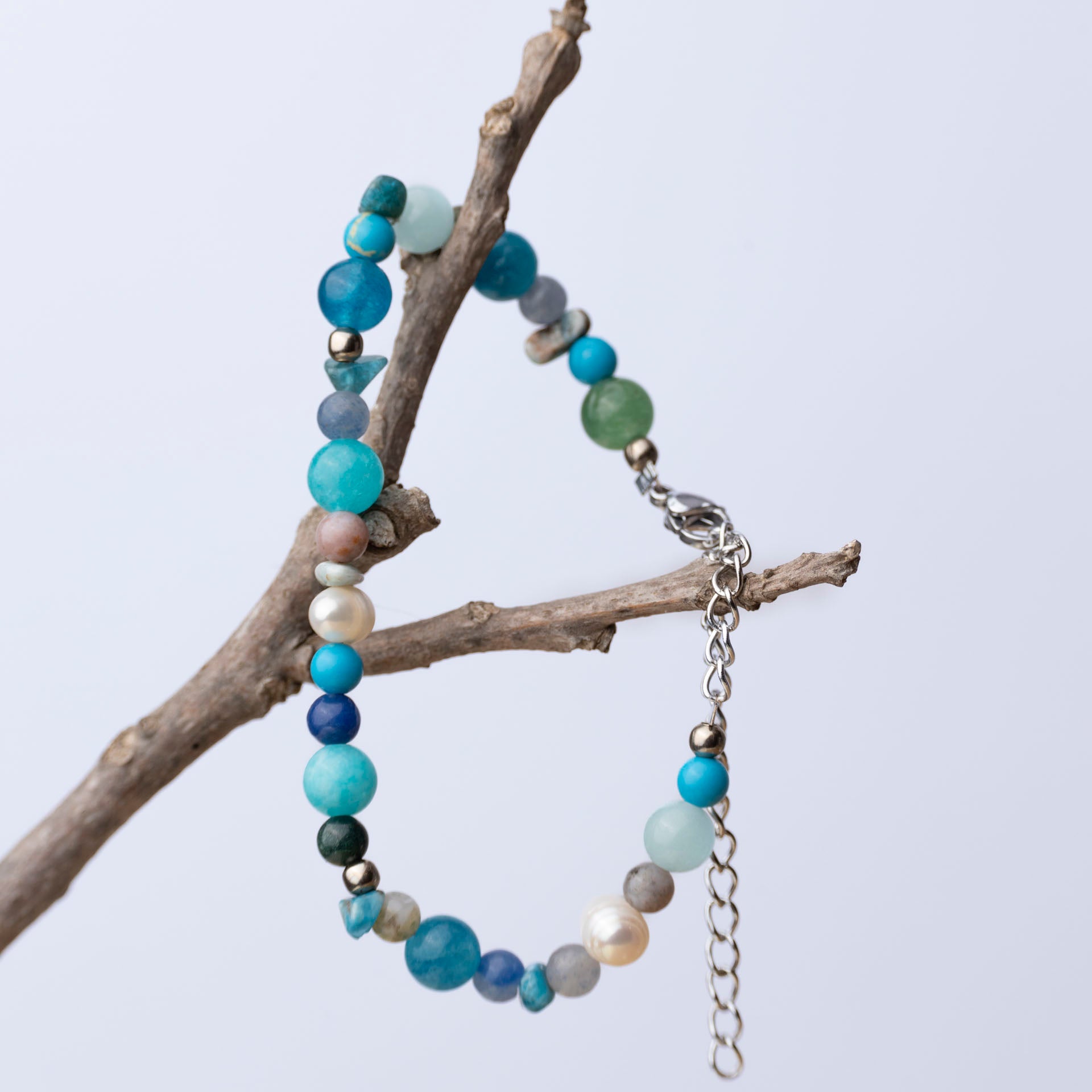 Gemstone and Pearl Ocean Bracelet