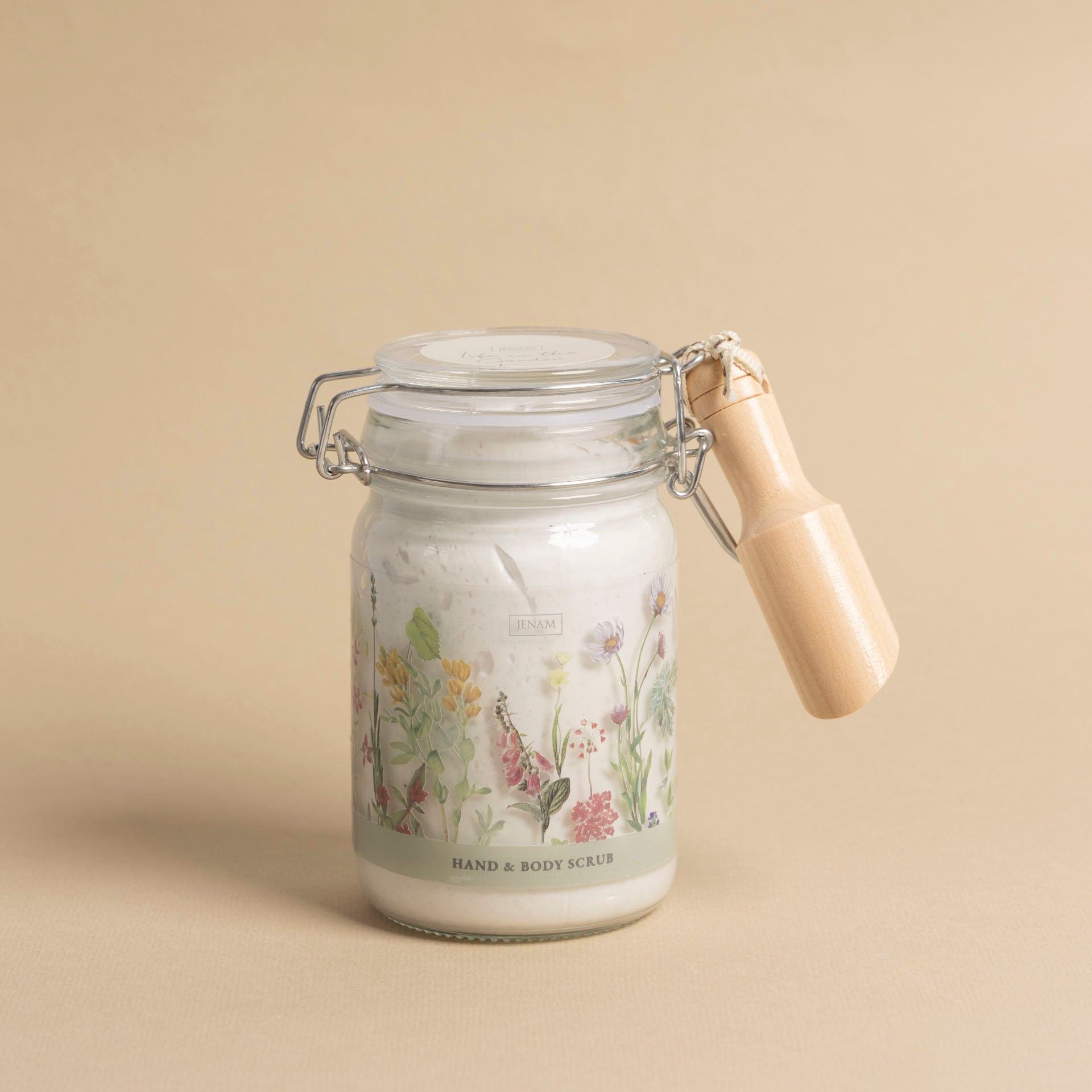 Life in the Garden – Hand and Body Scrub with Wooden Scoop