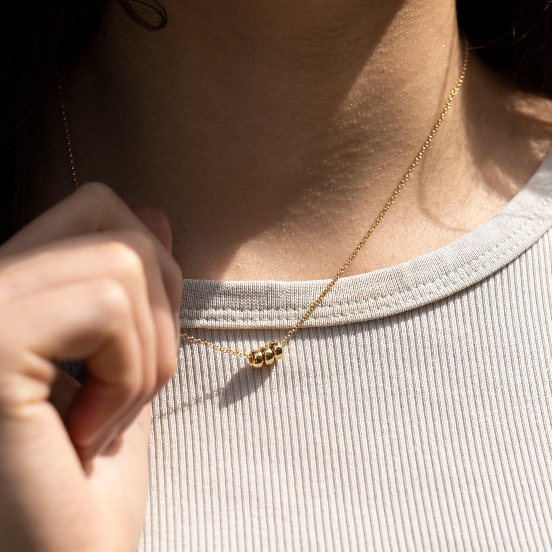 "Three Wishes" Gold-Dipped Necklace
