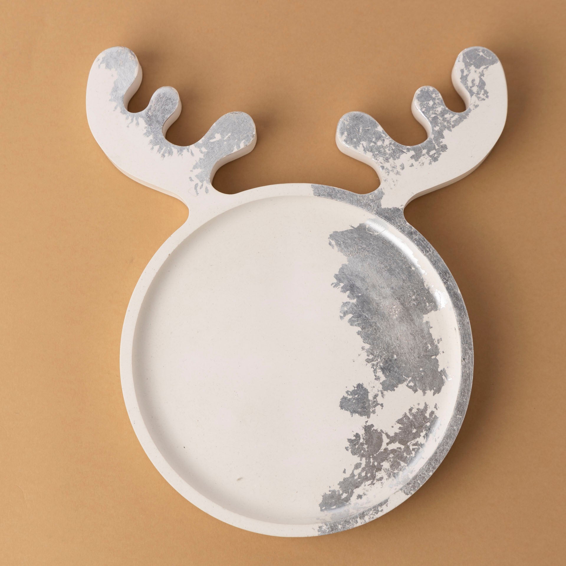 Christmas Reindeer Trinket Tray (Silver or Gold Foil)