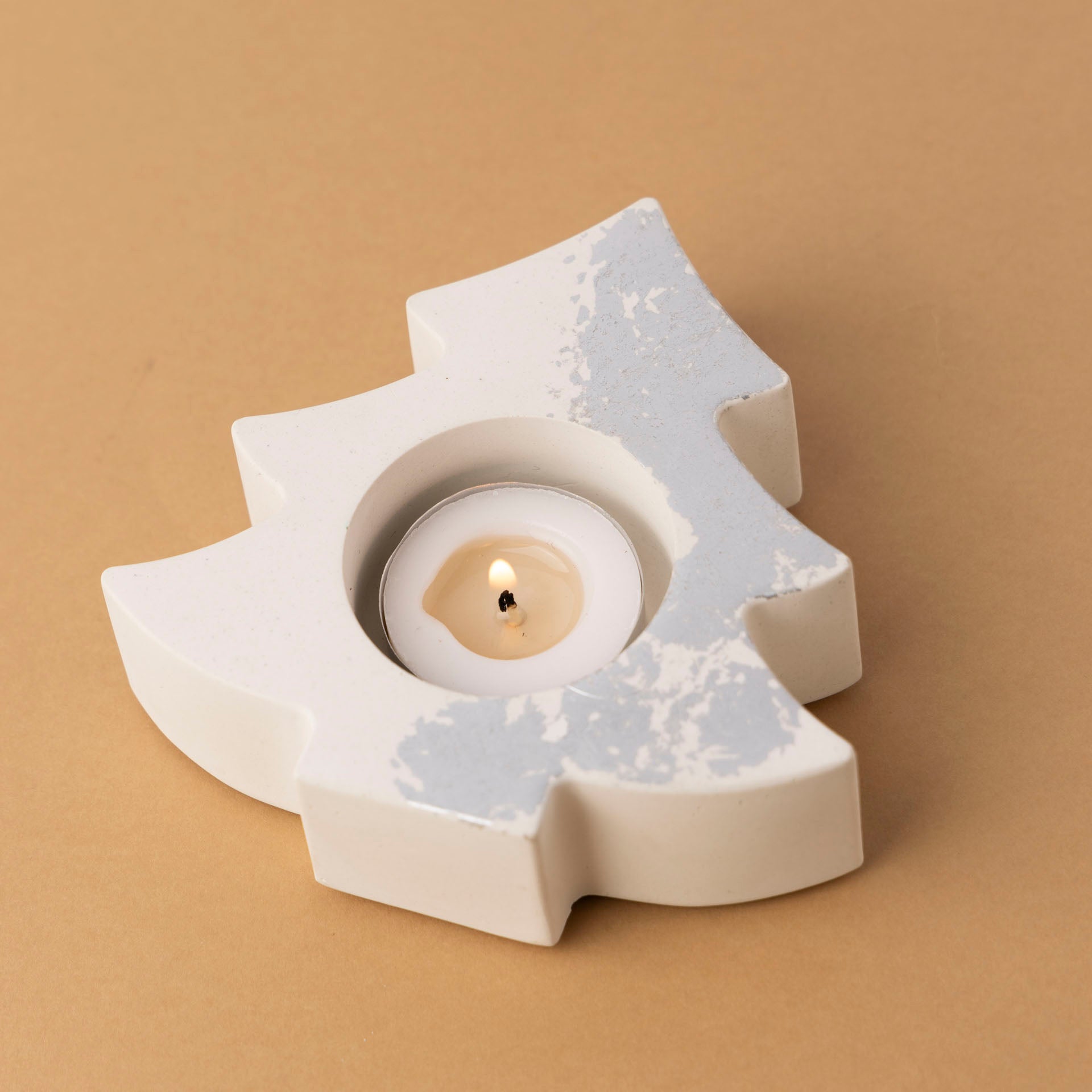 Christmas Tree Tealight Candle Holder (Silver or Gold Foil)