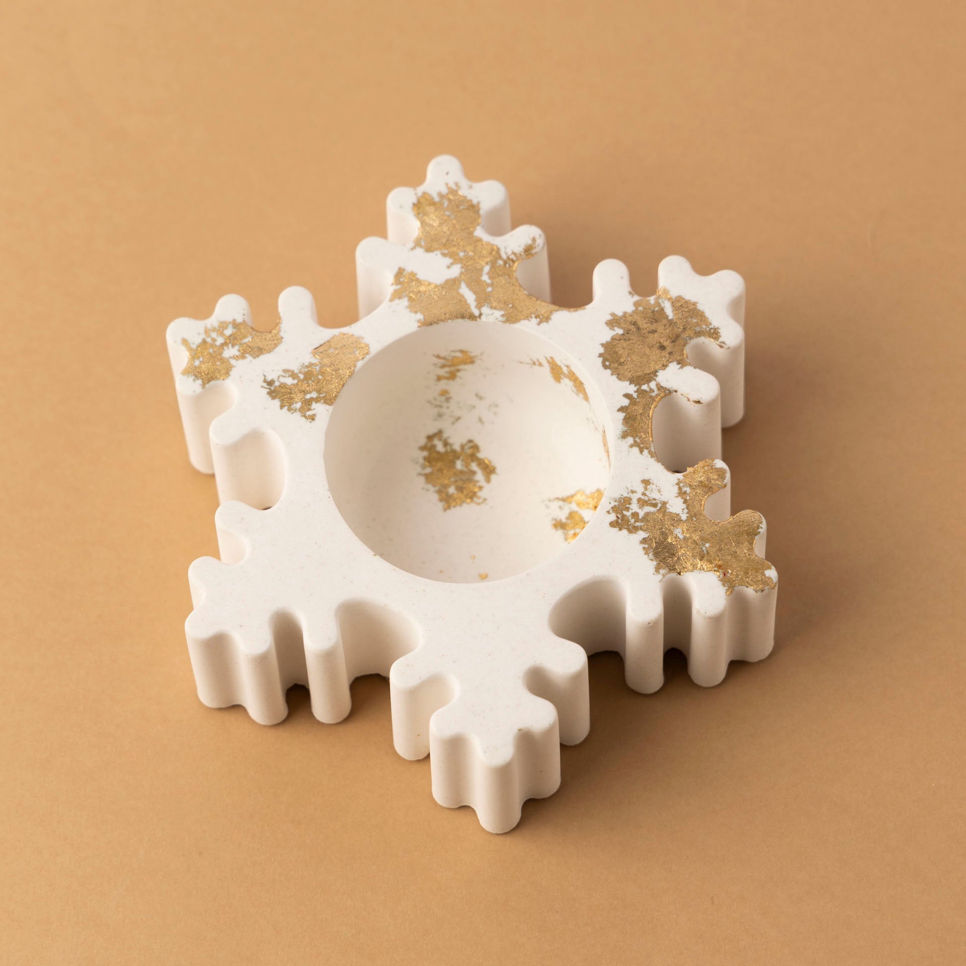 Snowflake Tealight Candle Holder (Silver or Gold Foil)