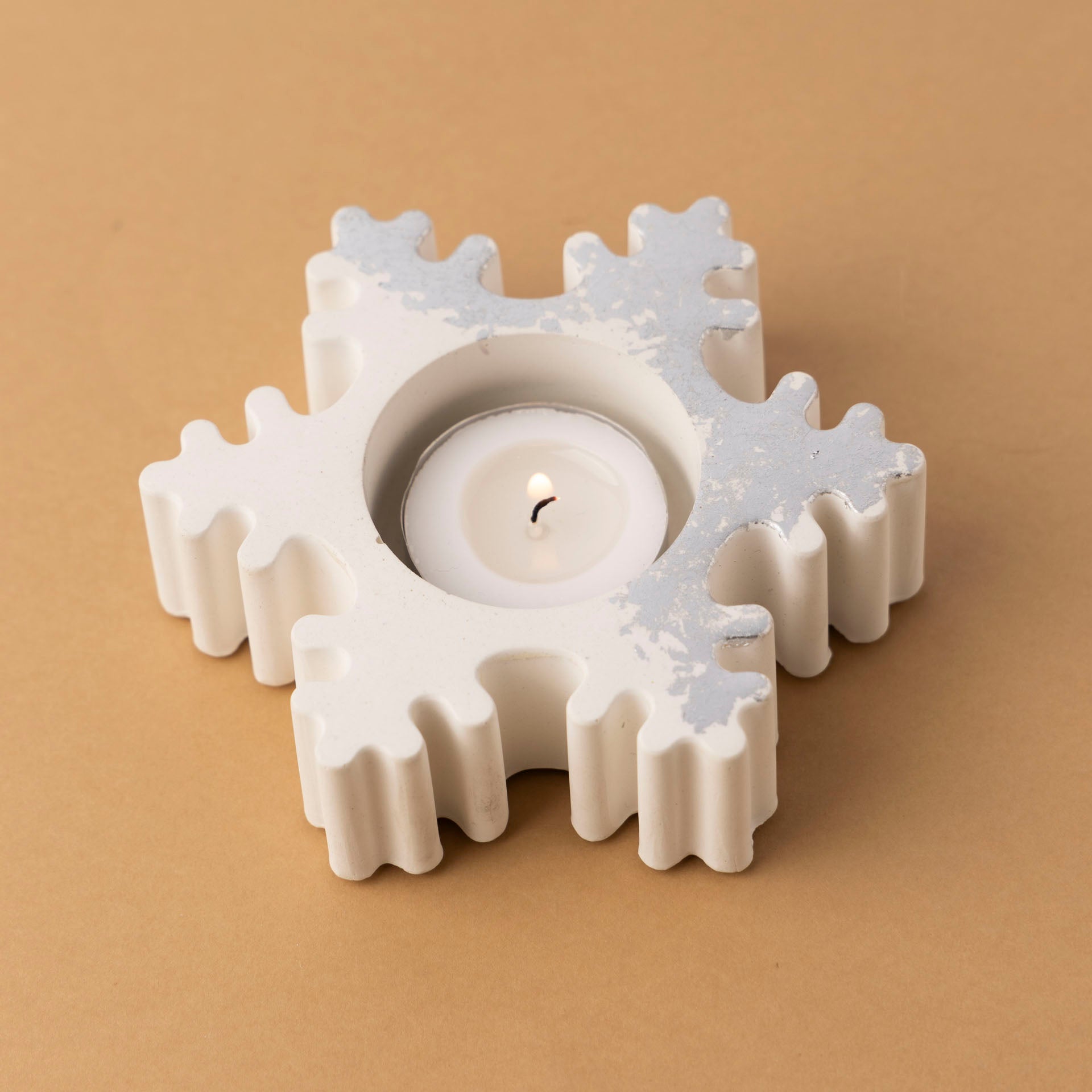 Snowflake Tealight Candle Holder (Silver or Gold Foil)