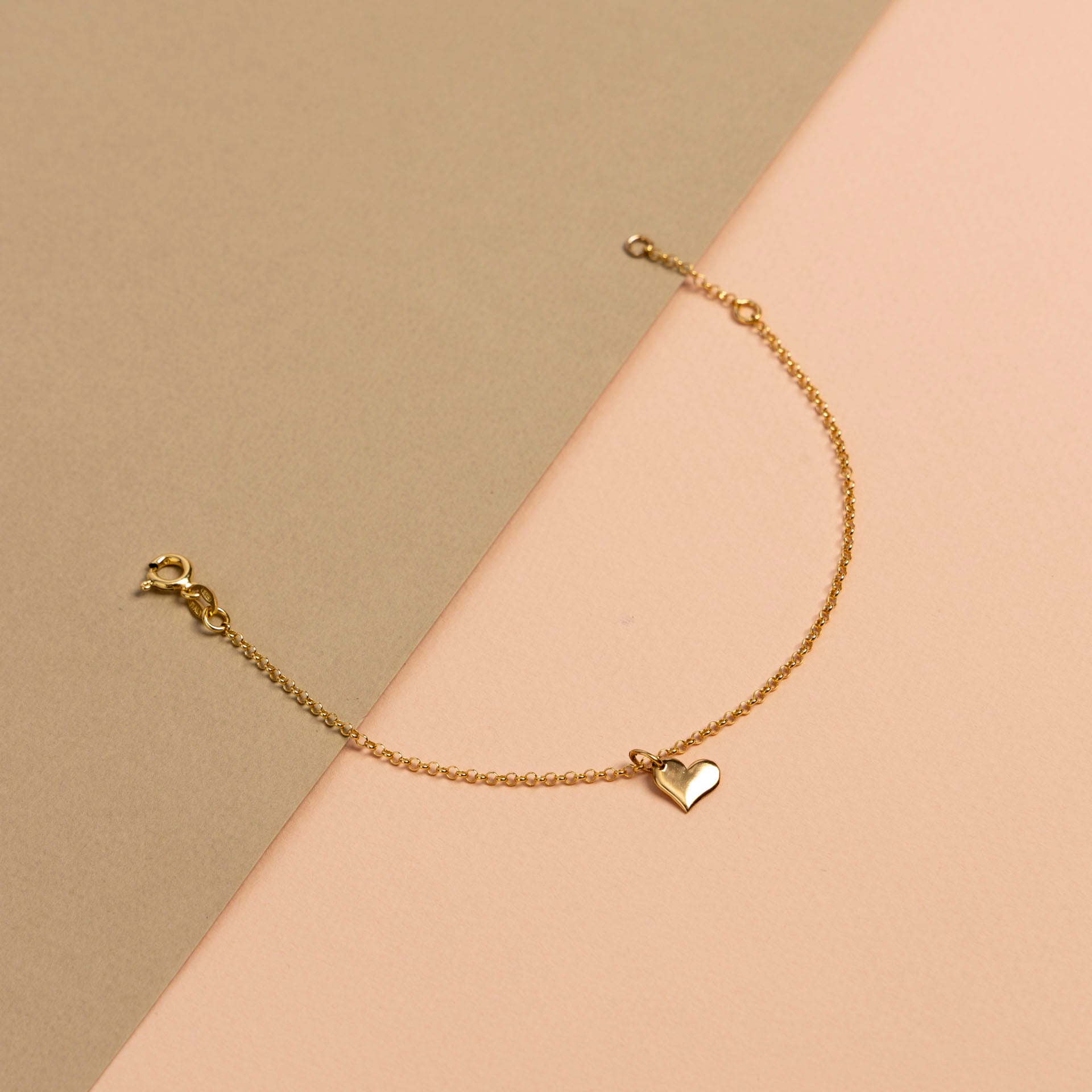 Gold-Dipped Heart Bracelet