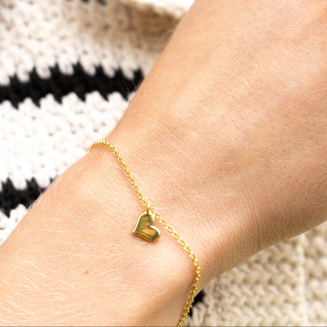 Gold-Dipped Heart Bracelet