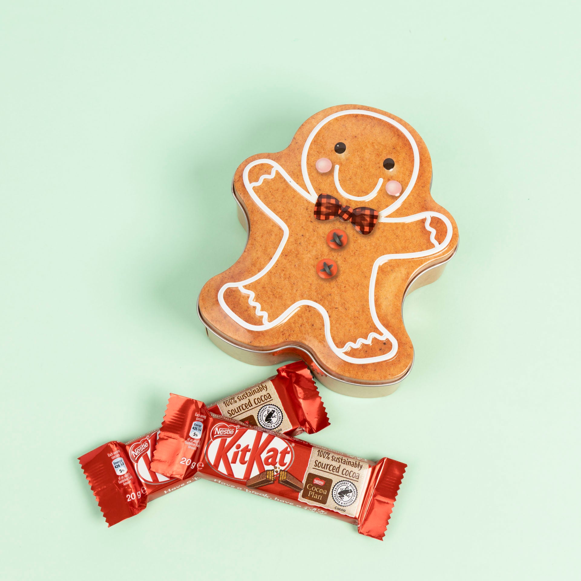 Christmas Gingerbread Man Gift Tin