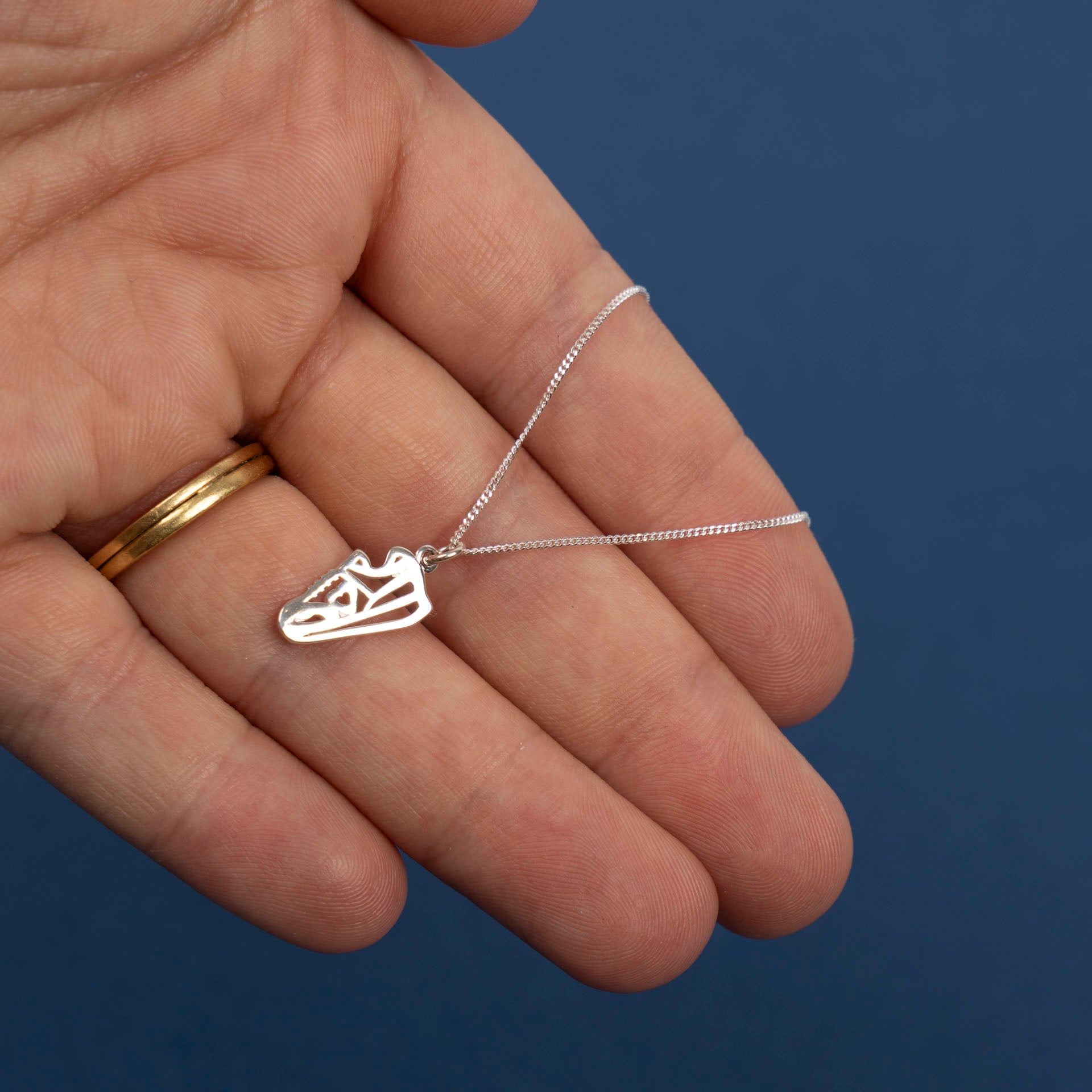 Sterling Silver Sneaker/Running Shoe Necklace