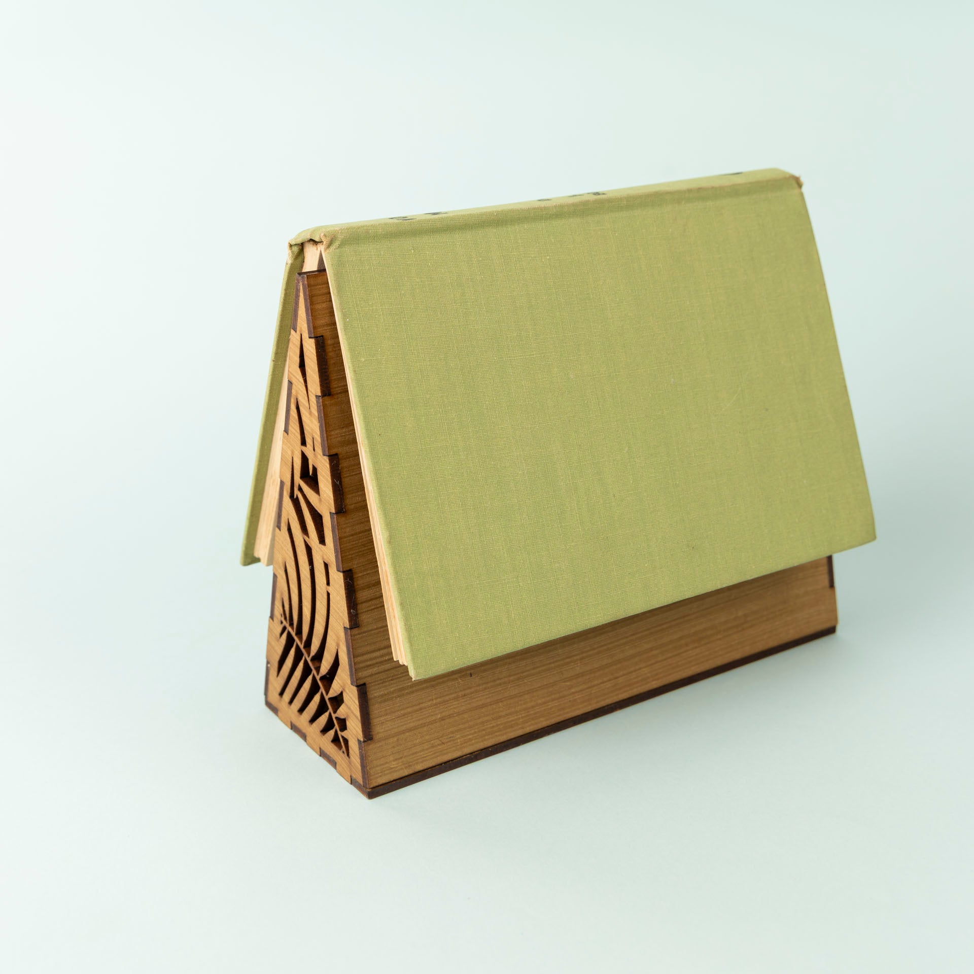 Wooden Bookrest with Botanical Design