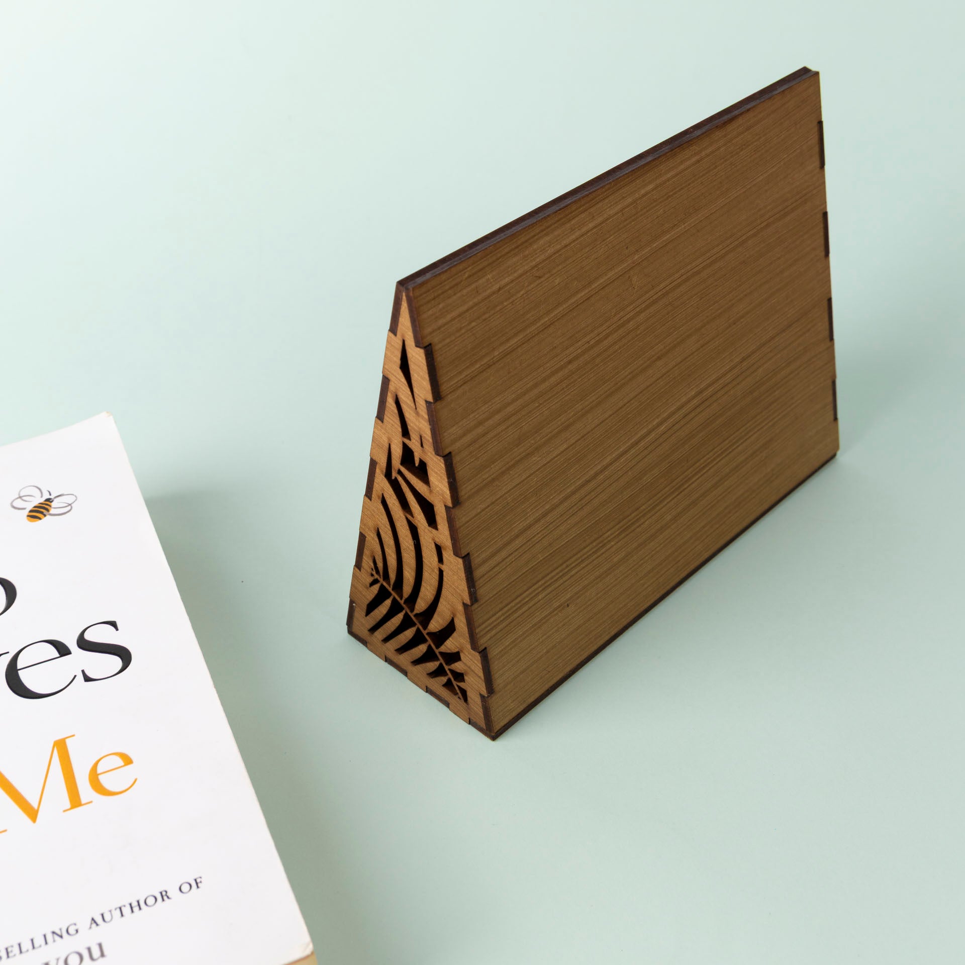 Wooden Bookrest with Botanical Design