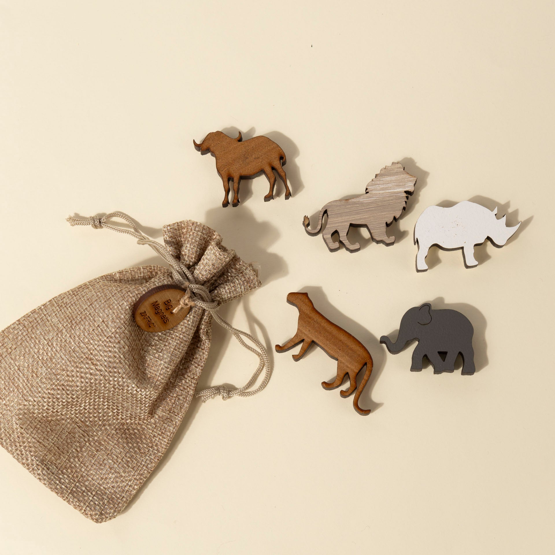 Big Five Magnets in a Gift Pouch