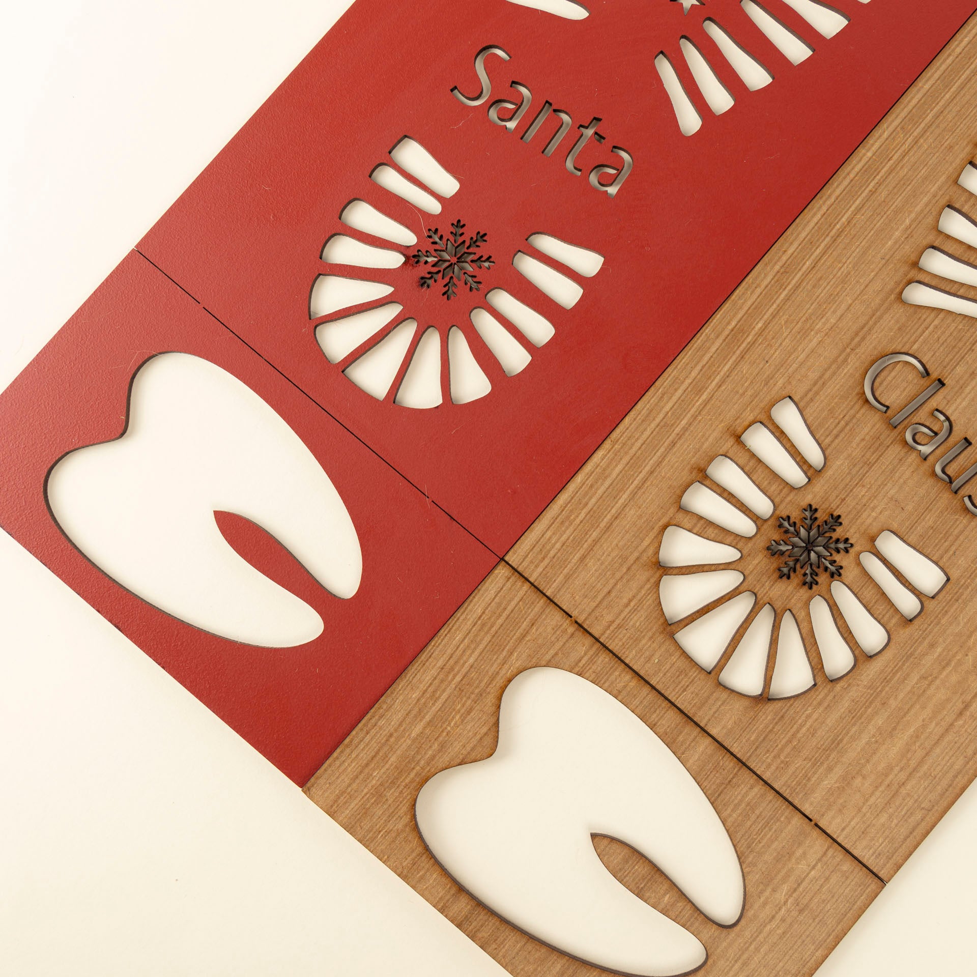 Santa and Reindeer Footprint Stencils