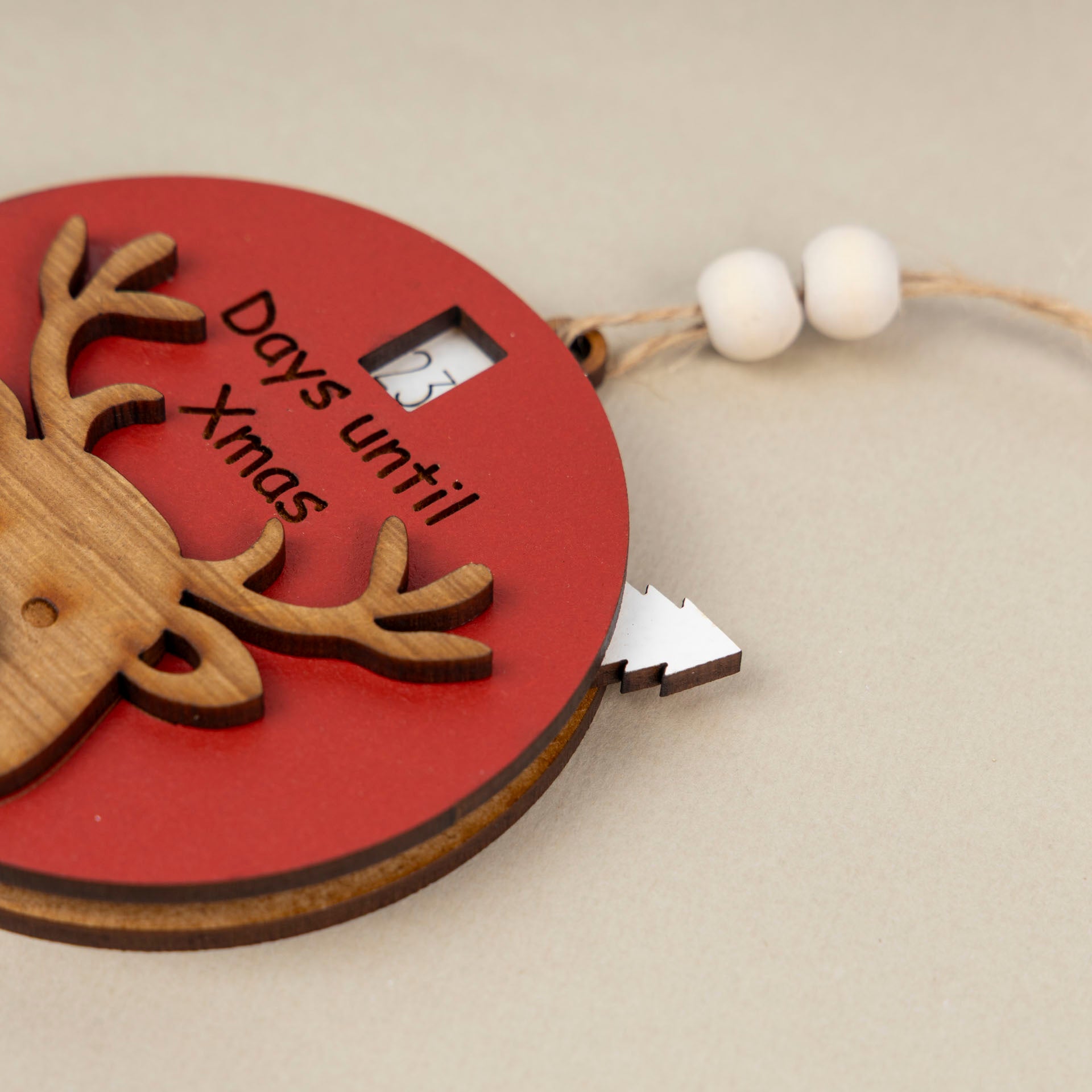 Countdown to Christmas Reindeer Ornament