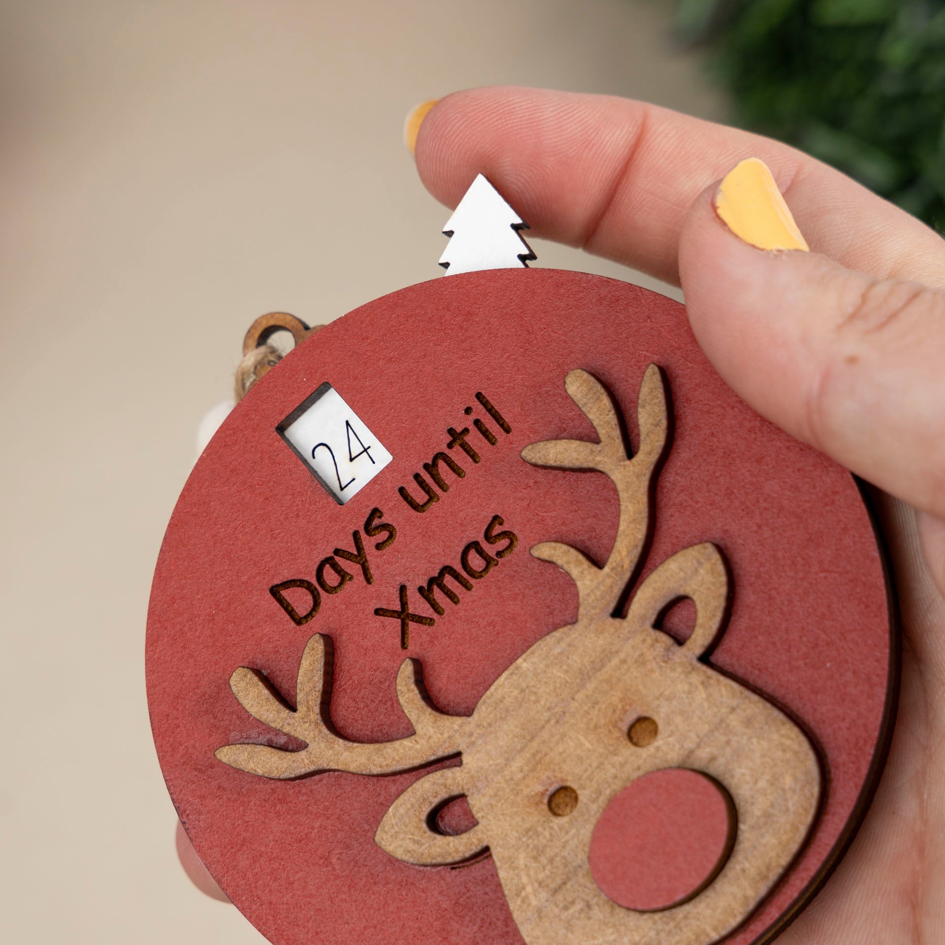 Countdown to Christmas Reindeer Ornament