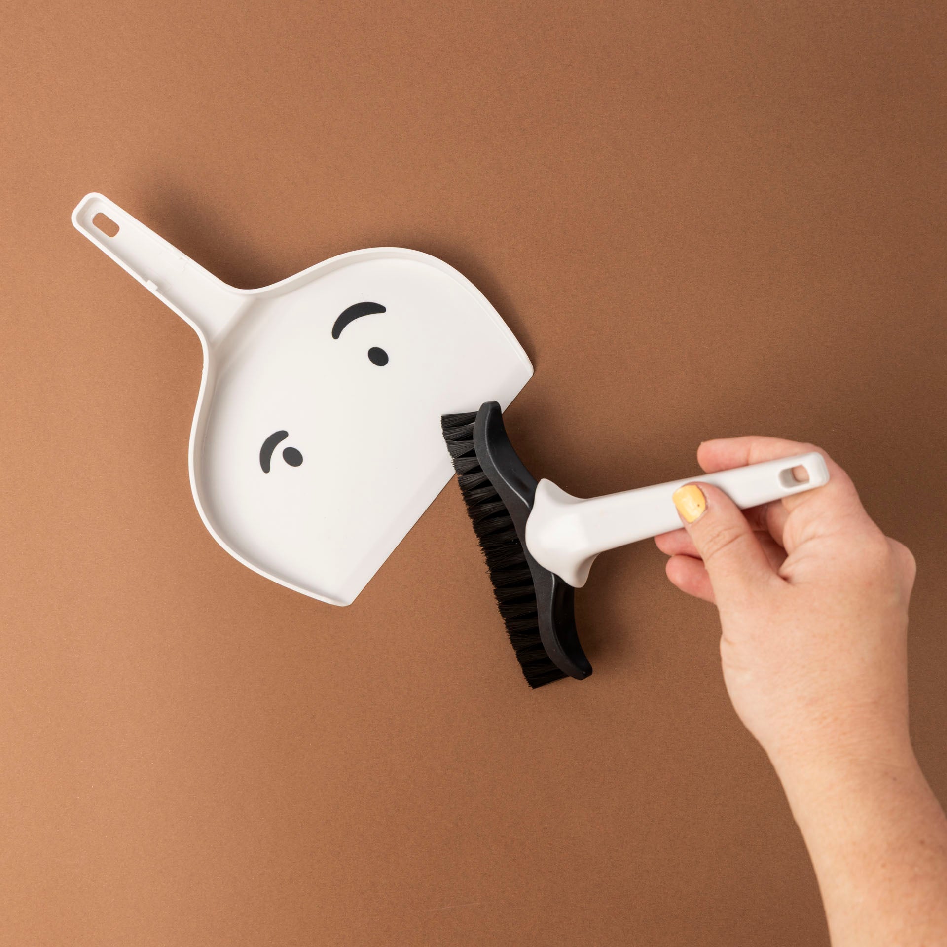 Mr Moustache Mini Dustpan and Brush Set