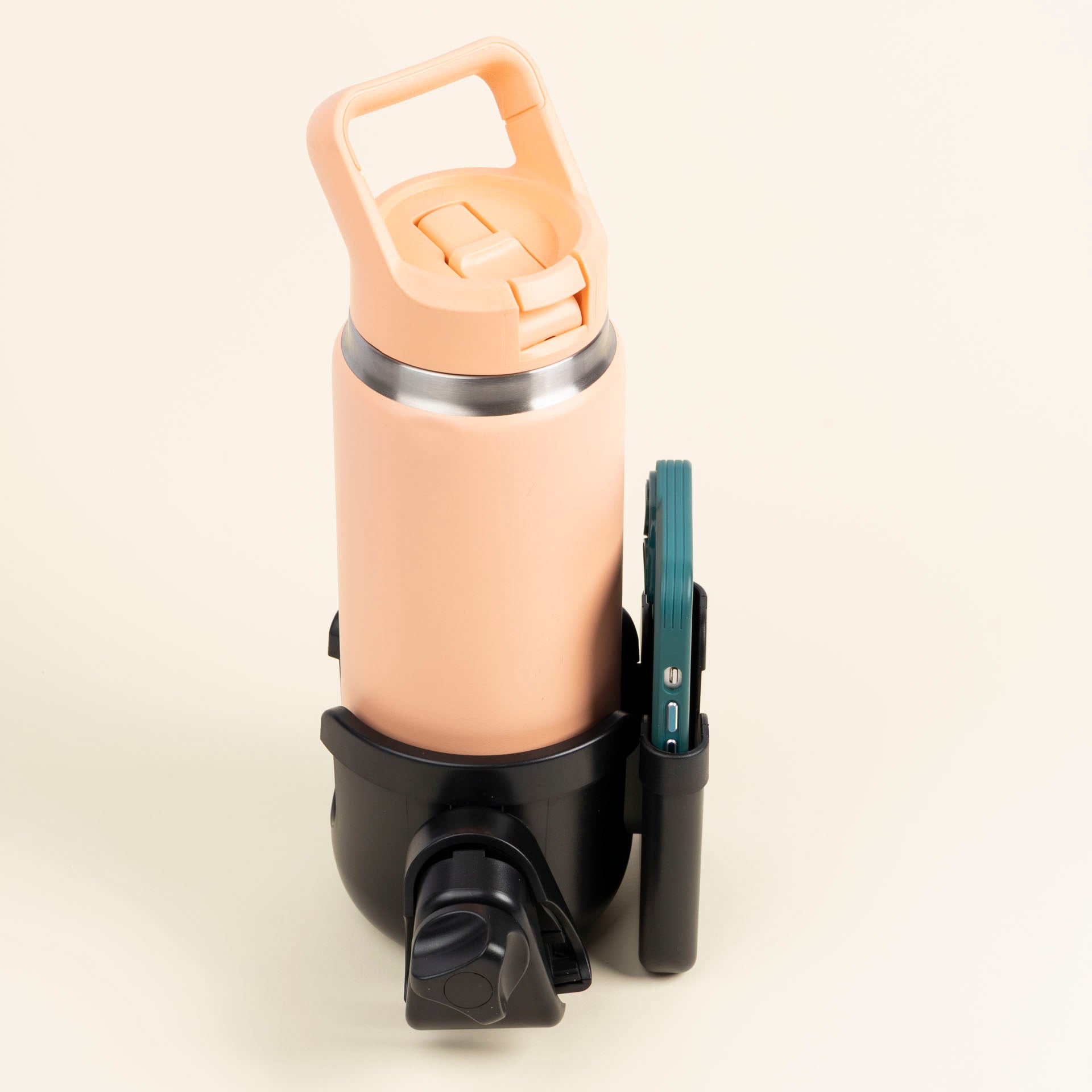 Cell Phone and Cup Holder Caddy (for prams, trolleys, bikes etc.)