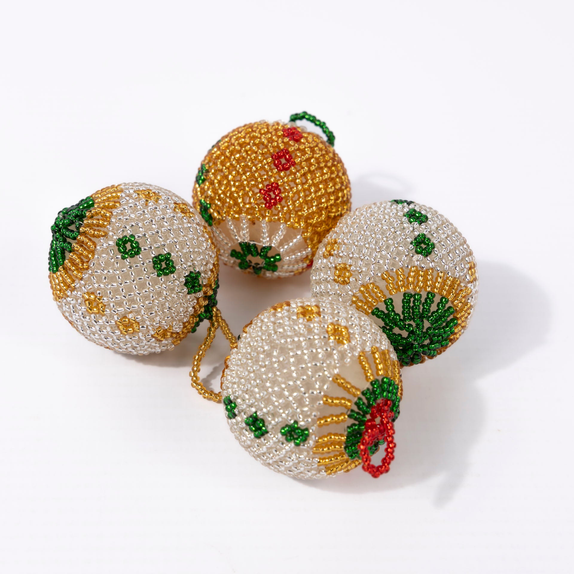 Project Hope Beaded Christmas Baubles (set of 4 – assorted colours)