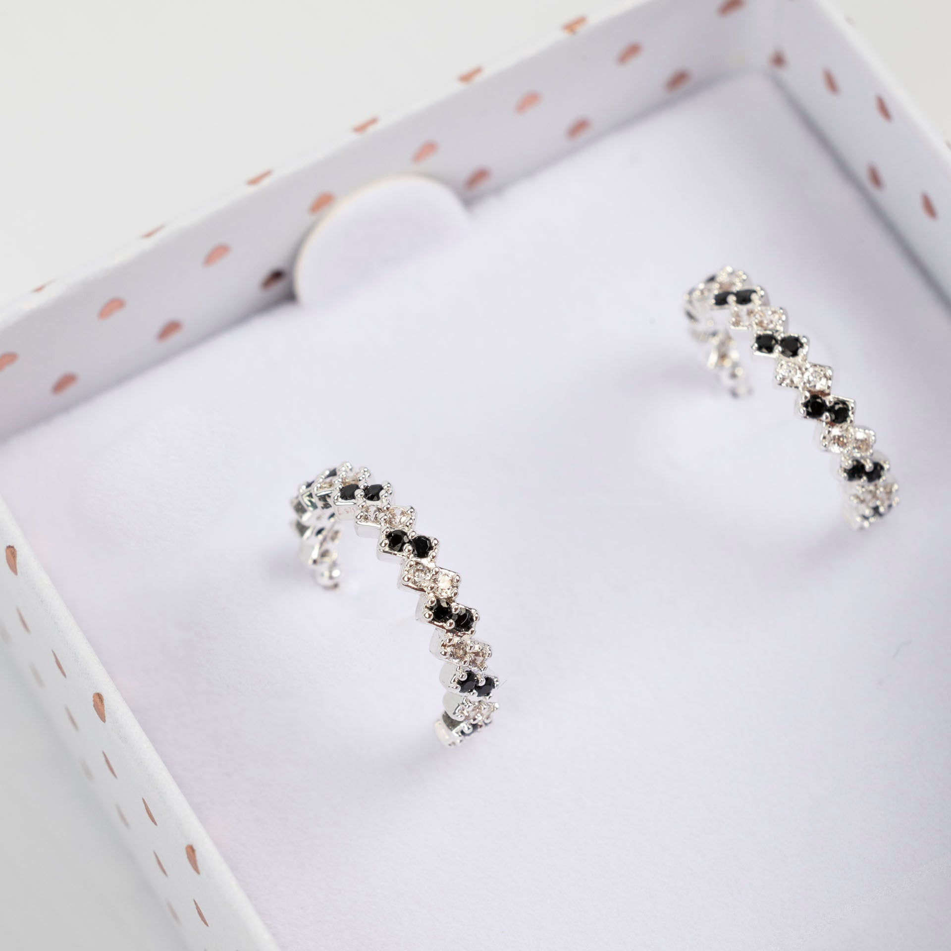 Midnight Sparkle Hoop Earrings