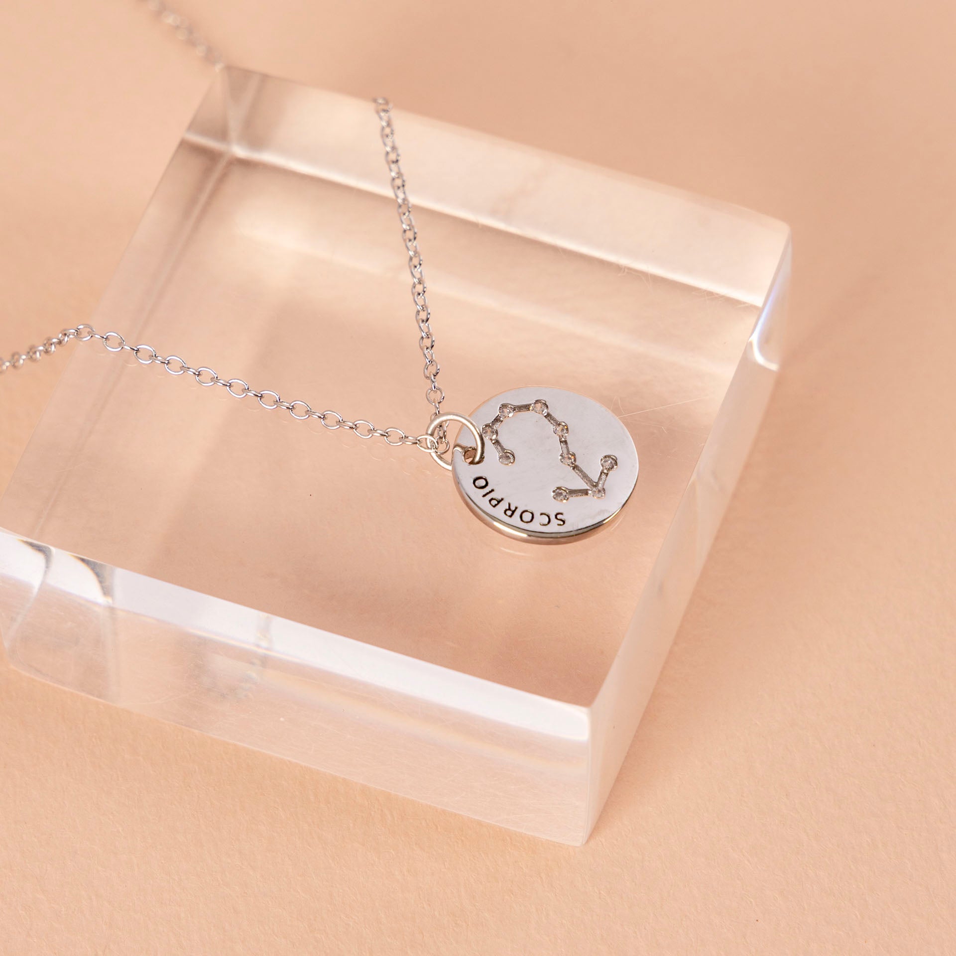 Sterling Silver Star Sign Necklaces (with Zodiac Info Backing Card)