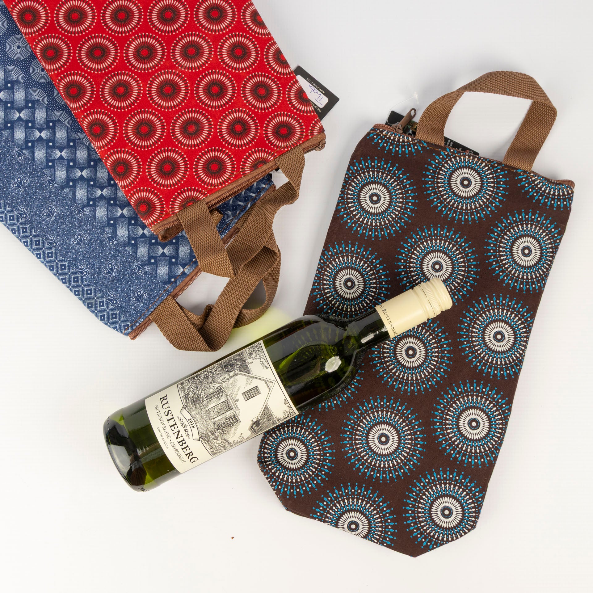 Shwe Single Wine Bottle Cooler Tote with Carrier Handles