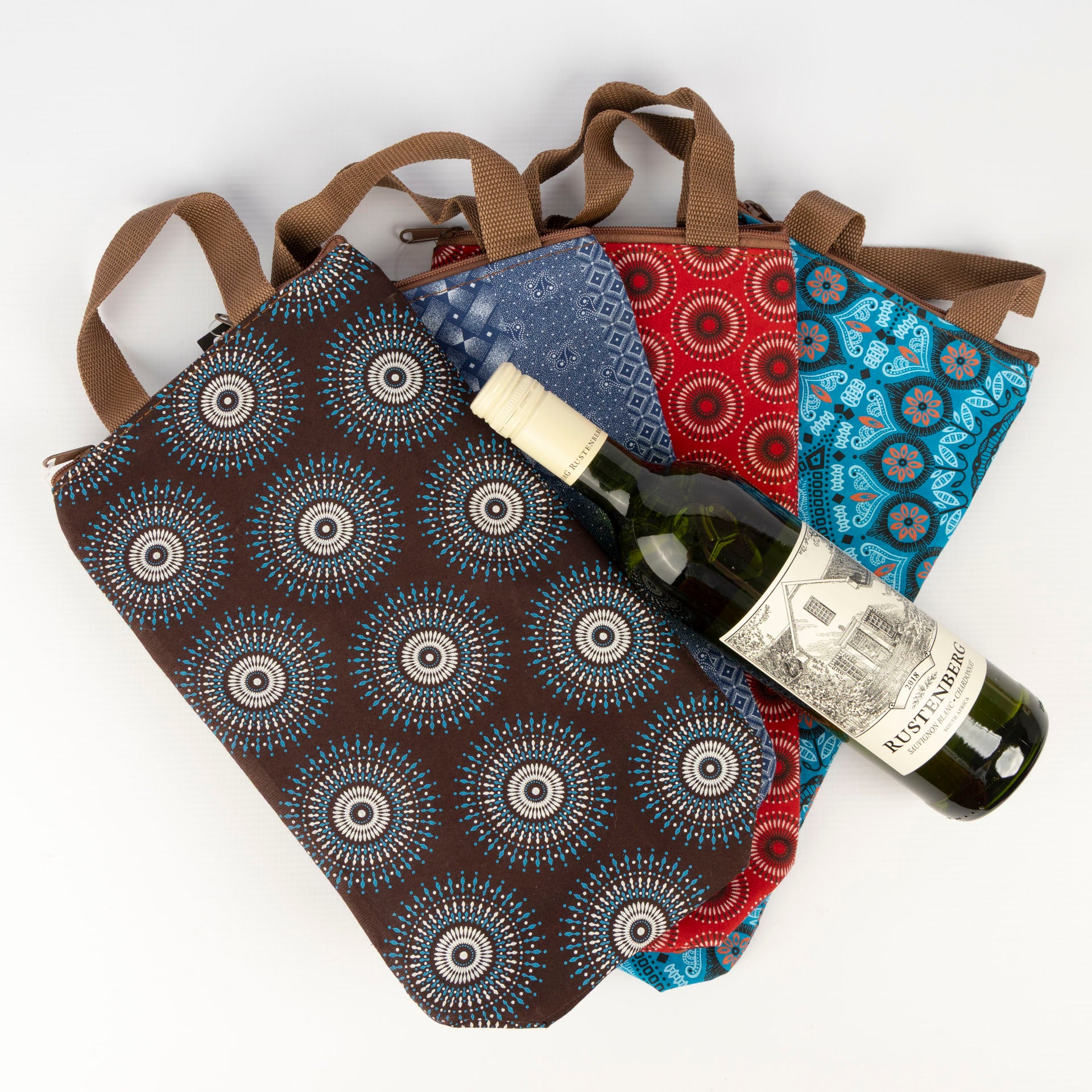Shwe Single Wine Bottle Cooler Tote with Carrier Handles