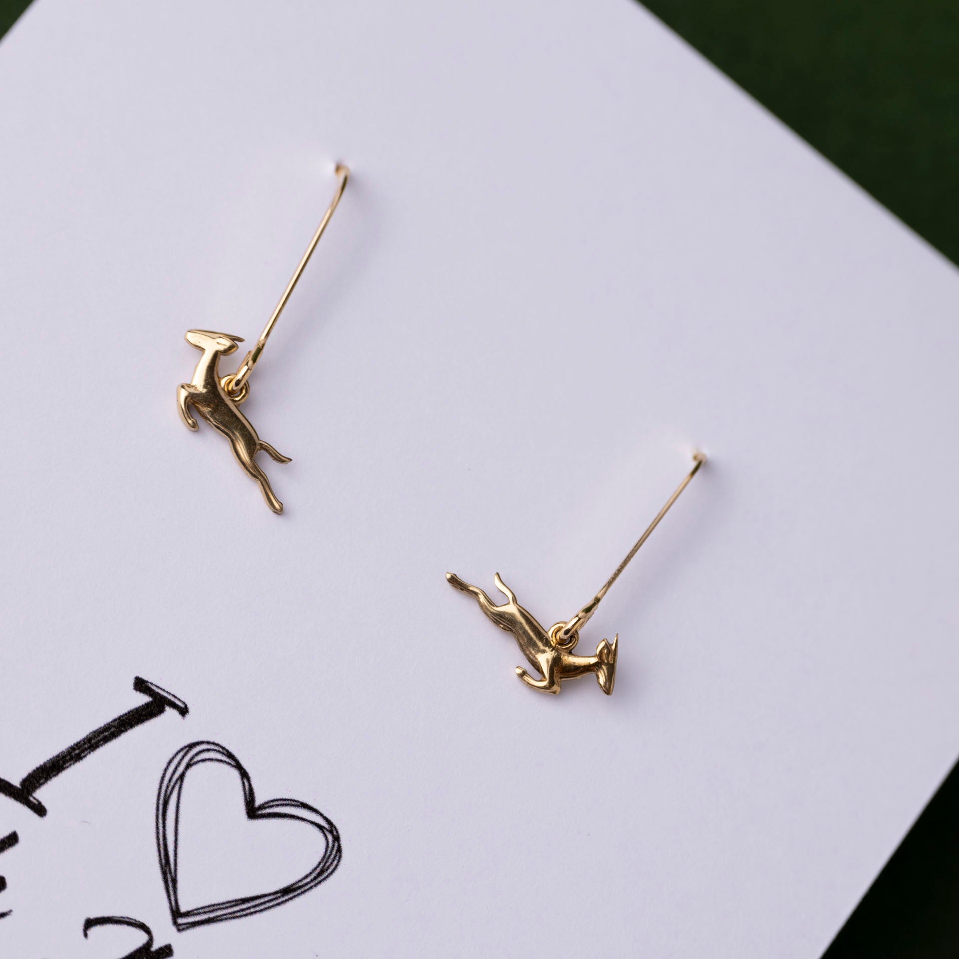 "I Love South Africa" Springbok Dangle Earrings (Sterling Silver or Gold-Plated)