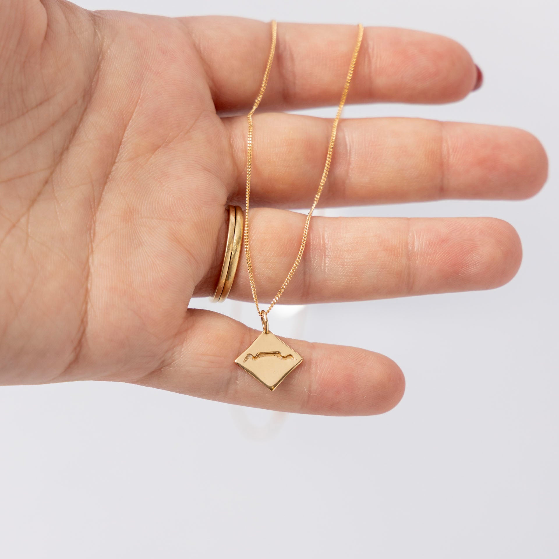 Table Mountain Necklace (Sterling Silver or Gold-Plated)