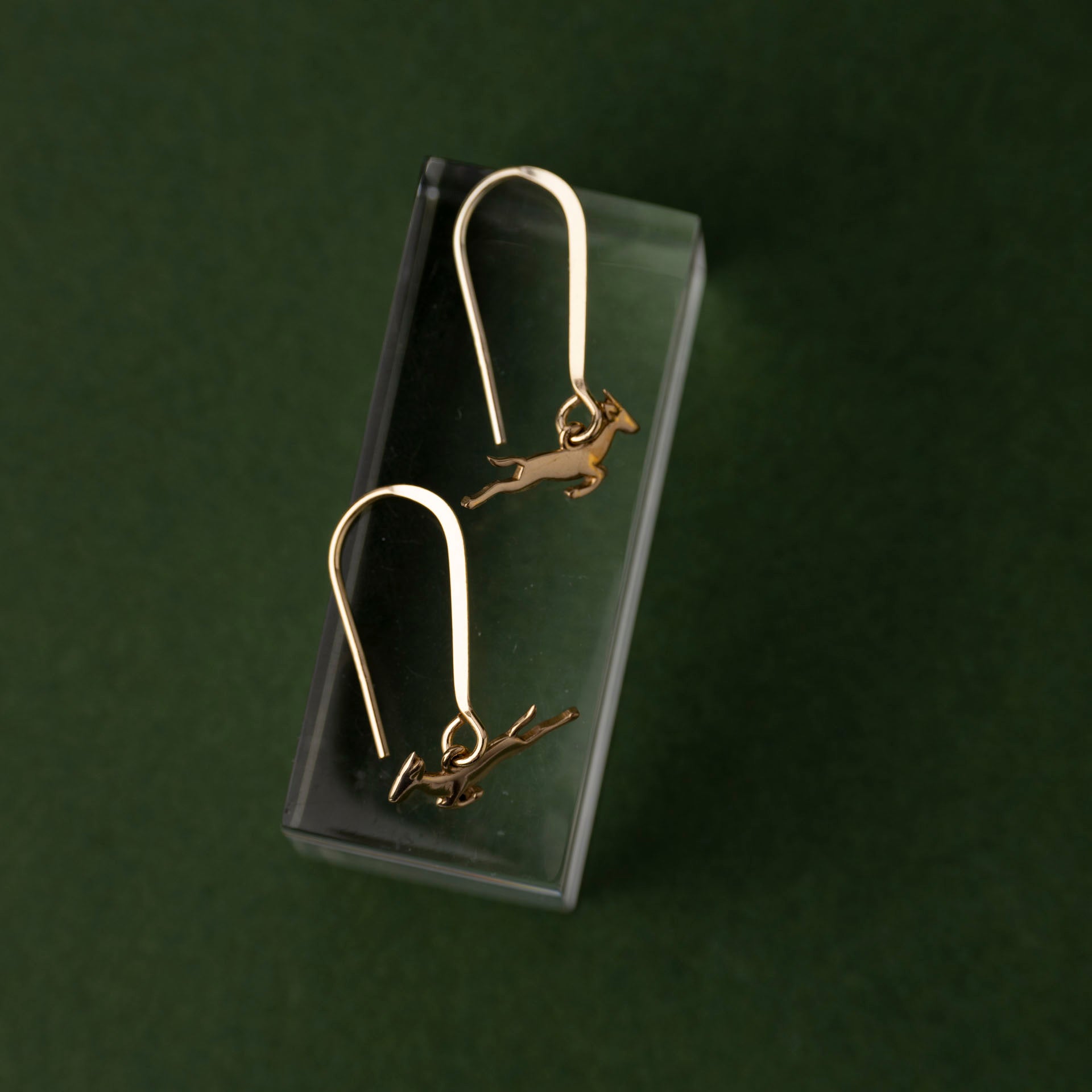 "I Love South Africa" Springbok Dangle Earrings (Sterling Silver or Gold-Plated)