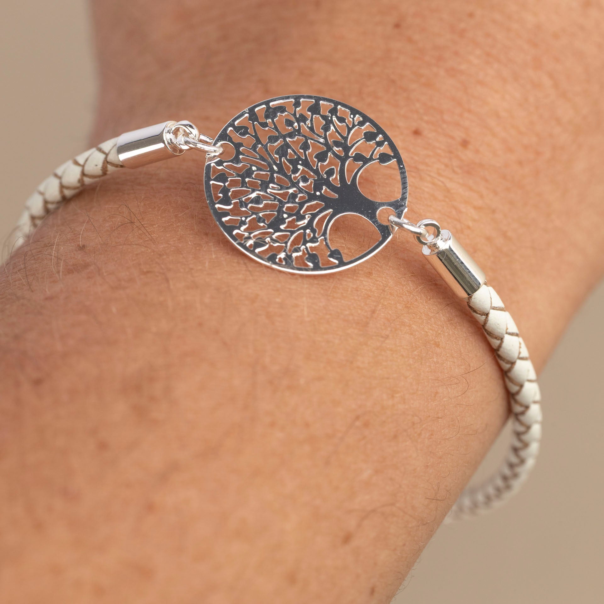 Tree of Life Leather Plaited Bracelet