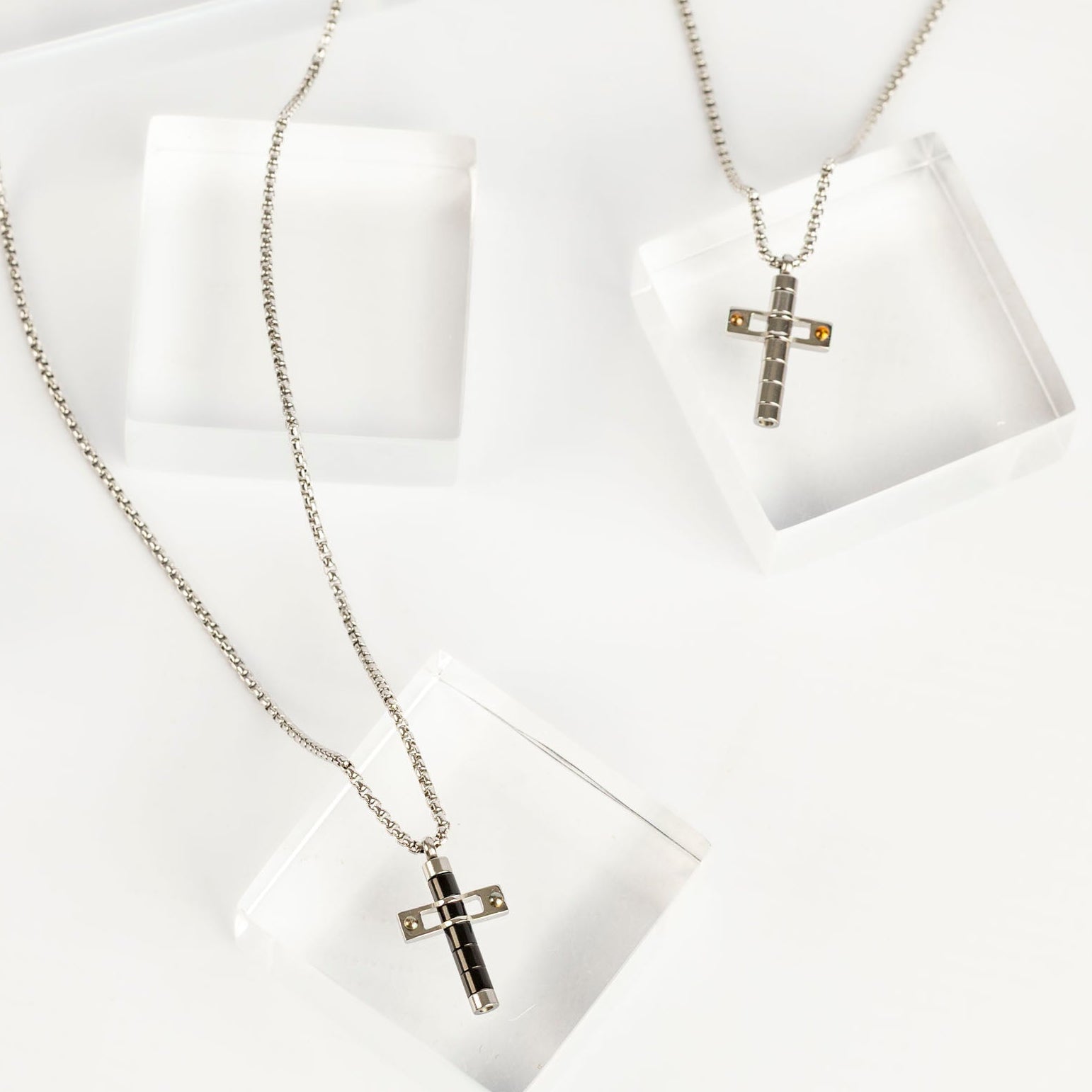 Men's Modern Stainless Steel Cross Necklace