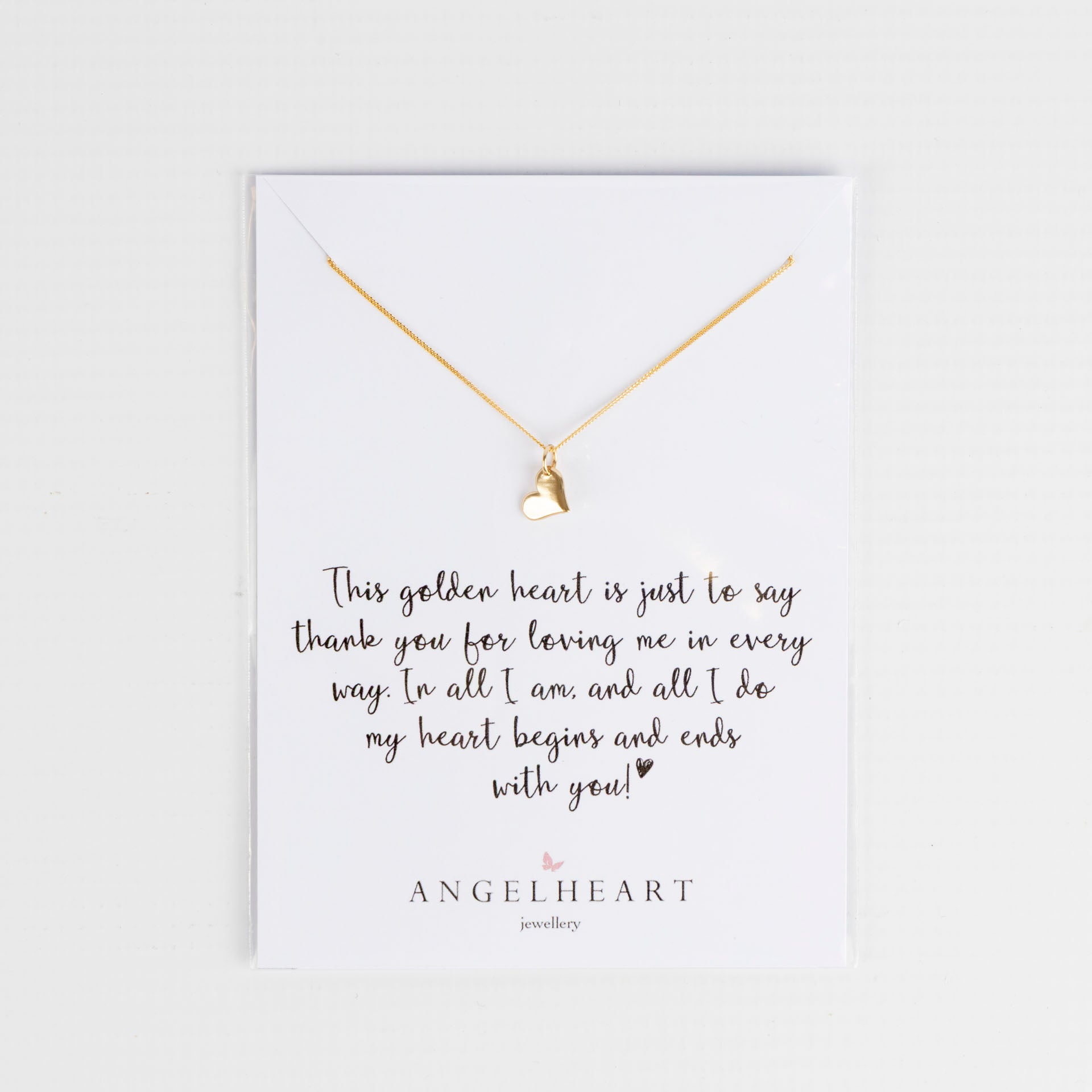 Gold-Dipped Heart Necklace