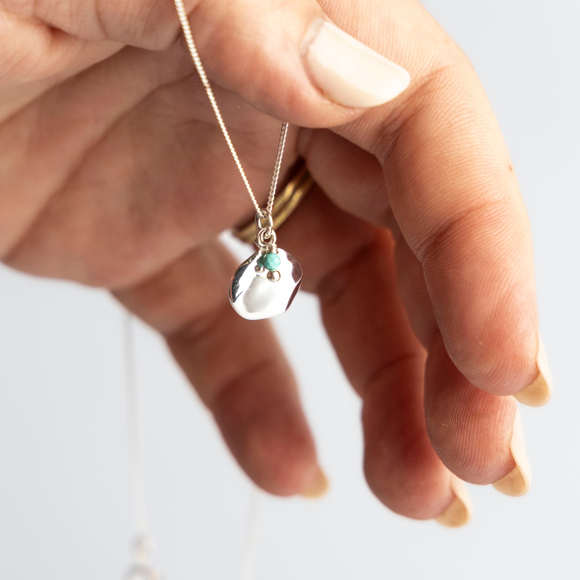 "Perfectly Imperfect" Sterling Silver Disc Necklace