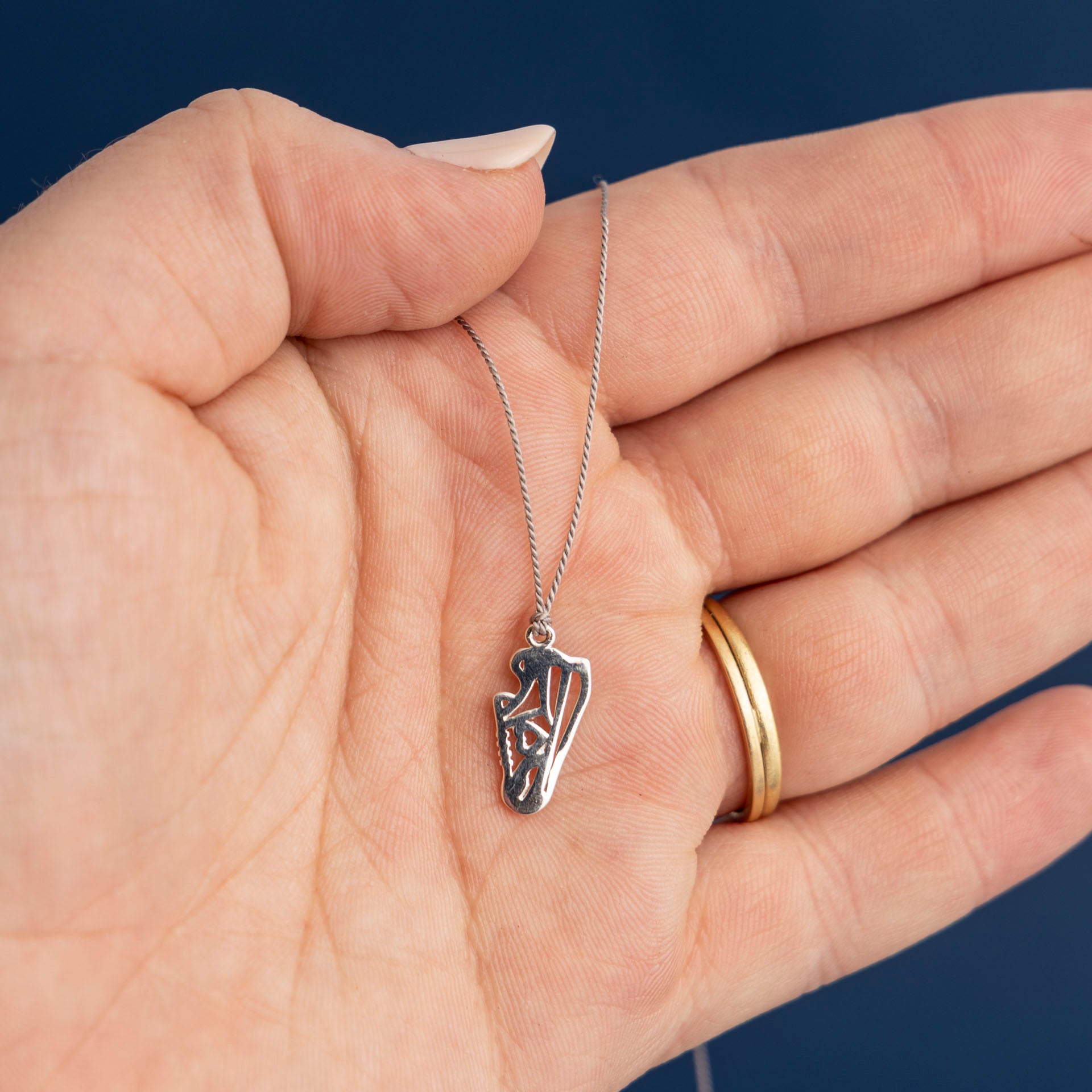 Sterling Silver Sneaker/Running Shoe Necklace (on Silk or Chain)