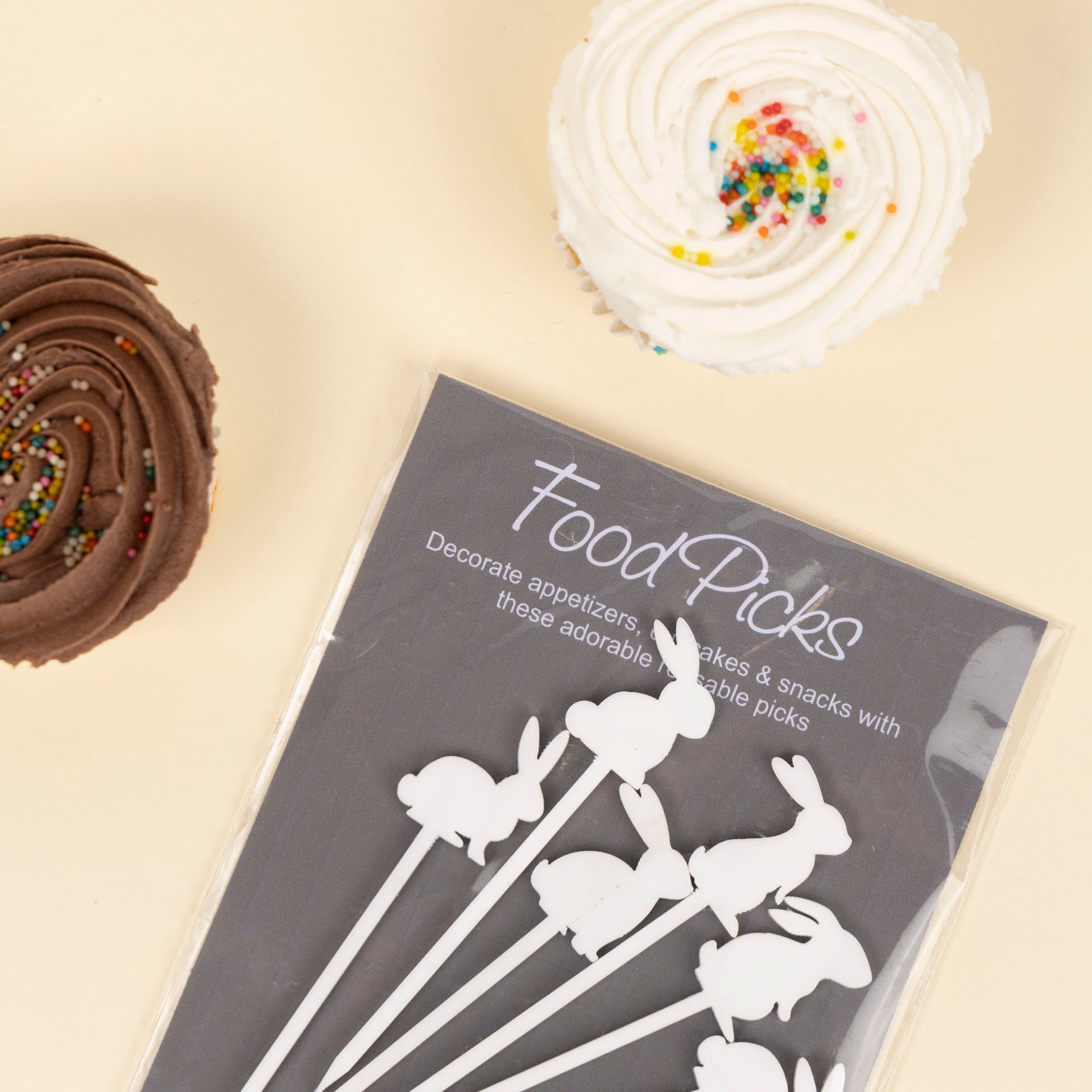 Easter Bunny Food Picks (set of 6)
