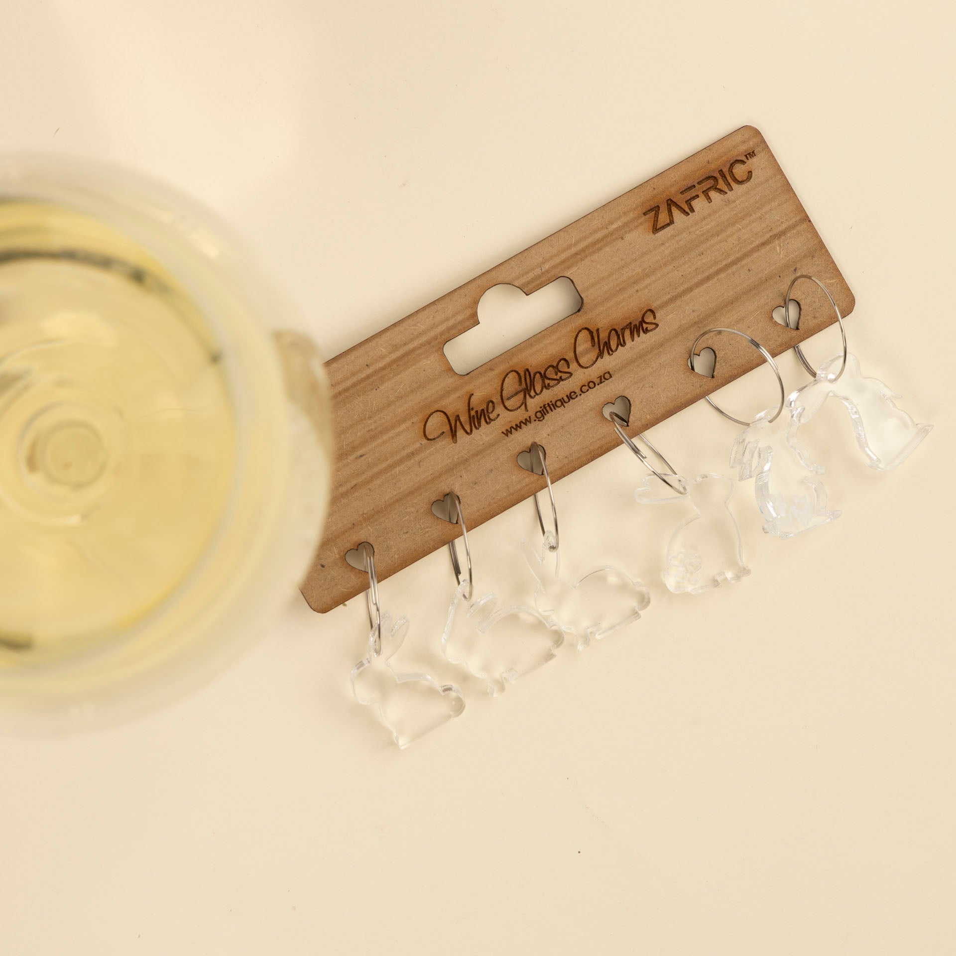 Bunny Wine Glass Charms (Set of 6)