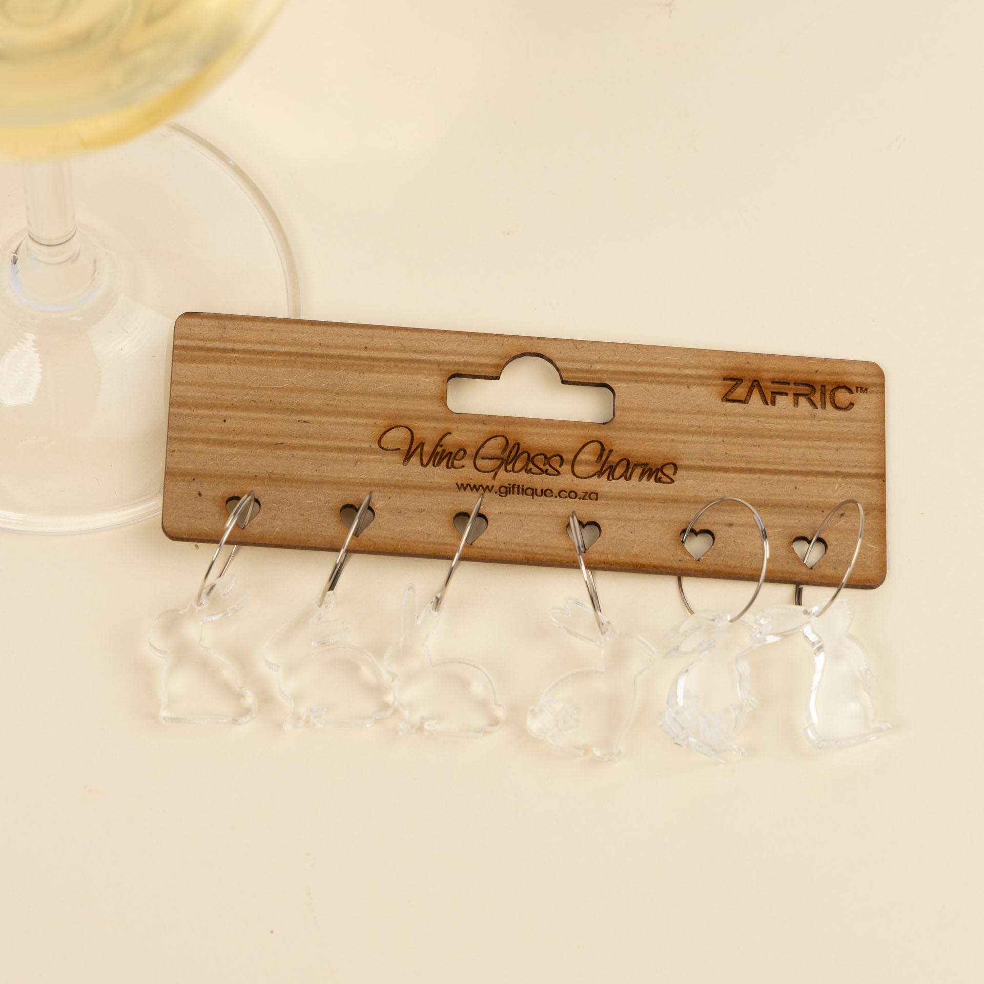 Bunny Wine Glass Charms (Set of 6)