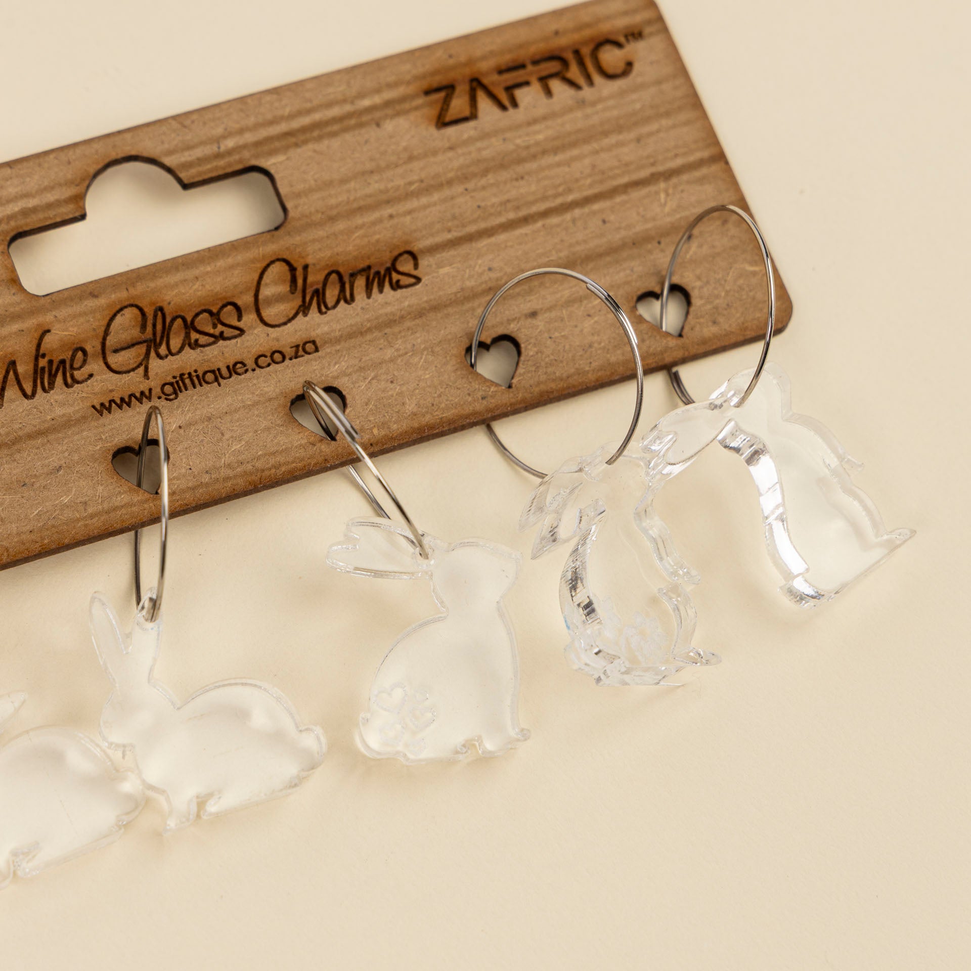 Bunny Wine Glass Charms (Set of 6)