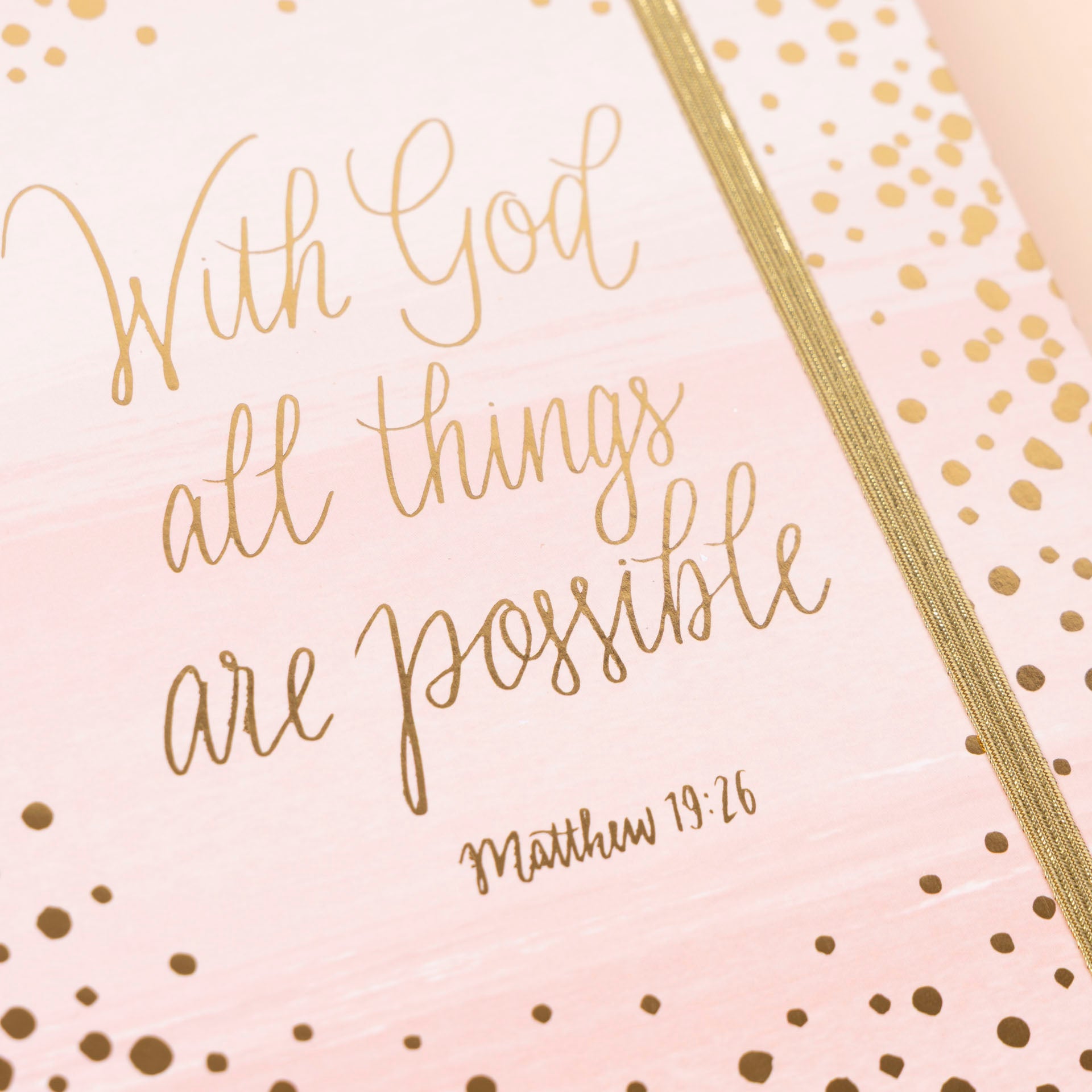 "With God, All Things Are Possible" A5 Spiral-Bound Notebook