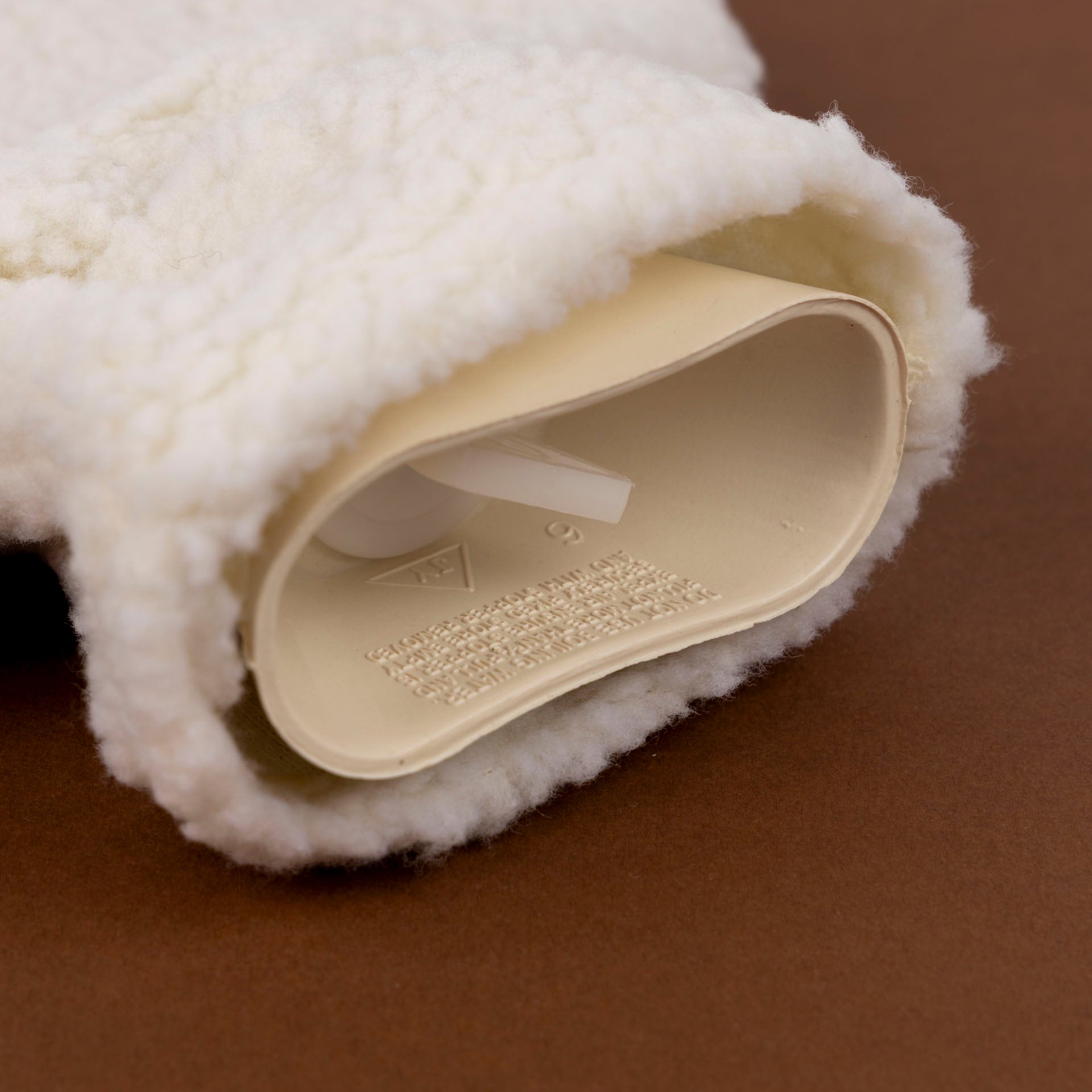 "Stay Home Club" Hot Water Bottle with Fleece Cover