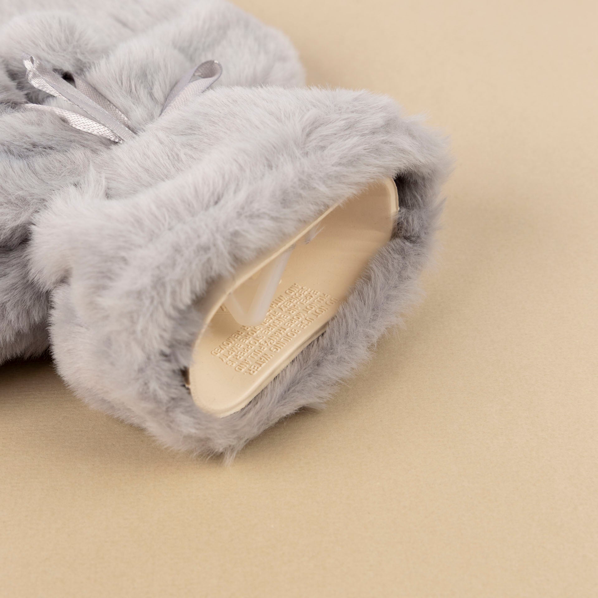 Hot Water Bottle with Plush Cover (Grey or Blue)