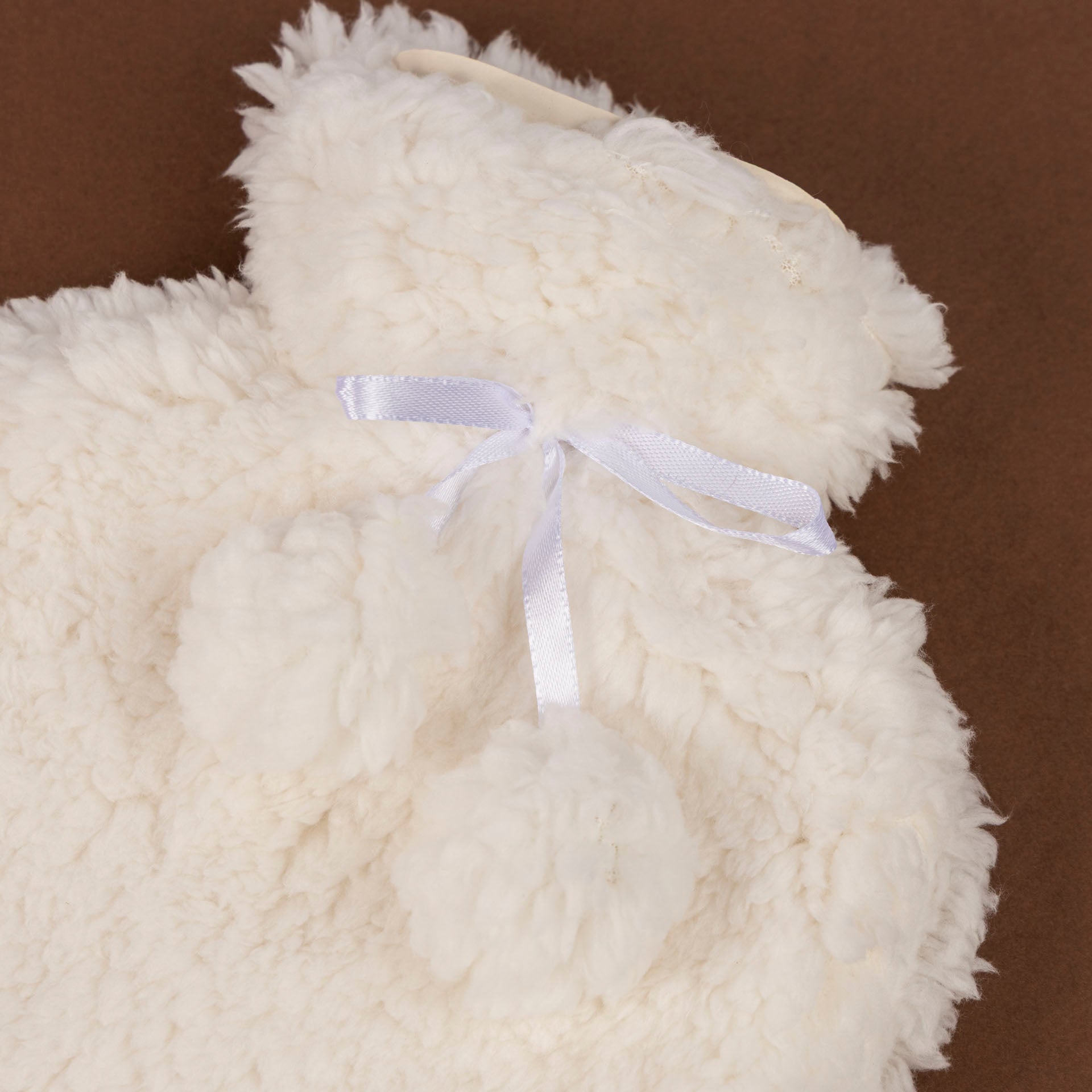 Hot Water Bottle with Fluffy Cover (Cream or Pink)