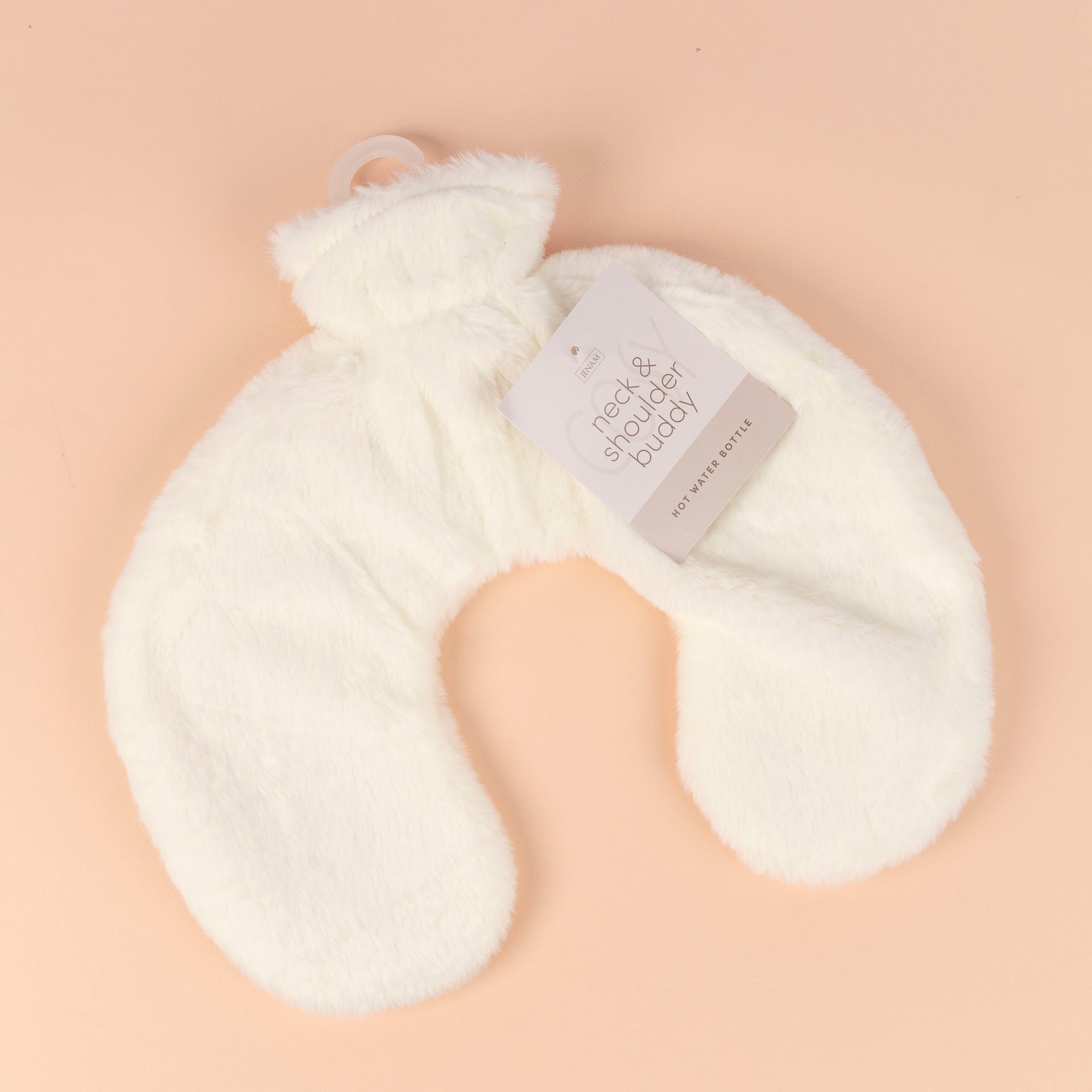 Cosy U-Shaped Neck & Shoulder Hot Water Bottle with Plush Cover