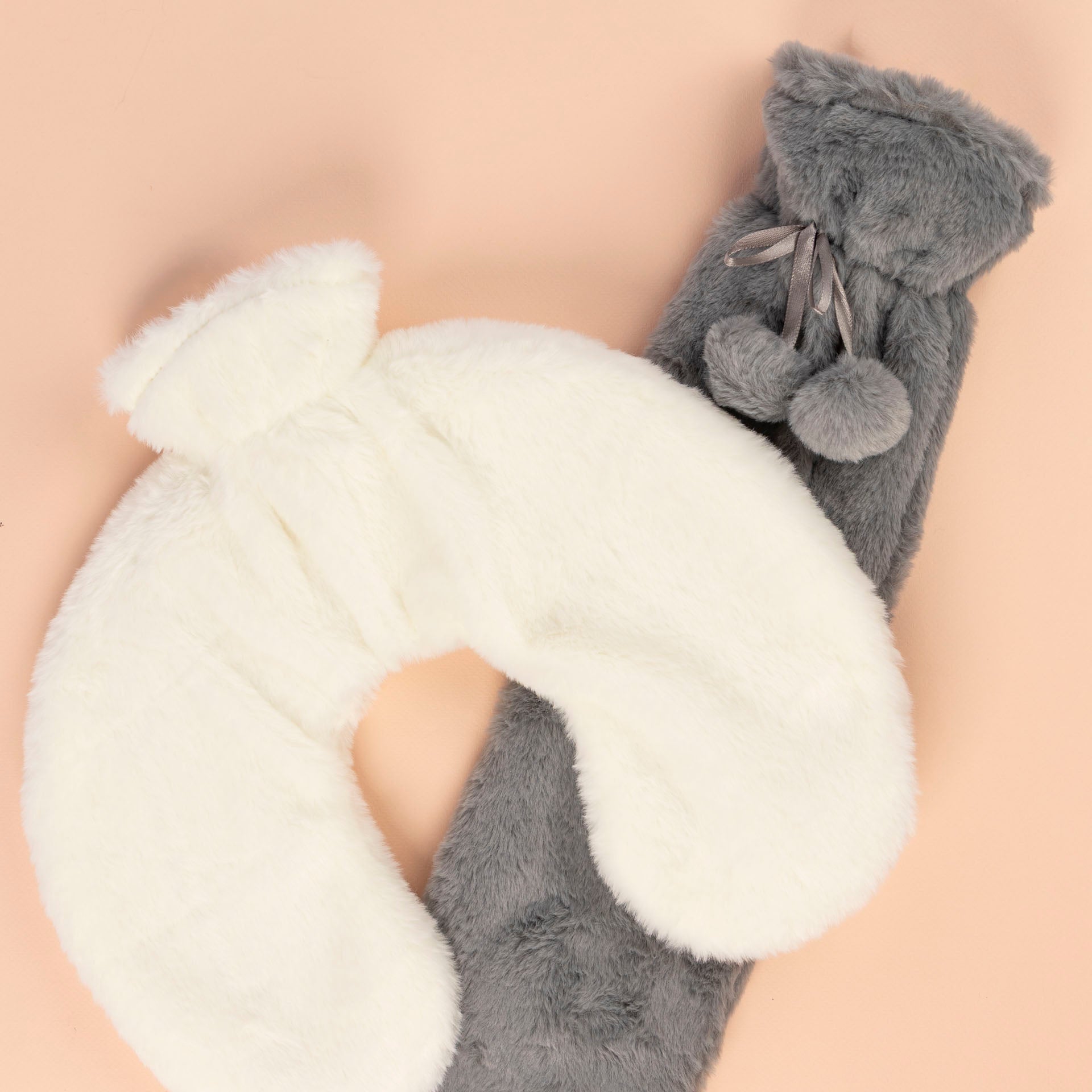 Extra Long Comfort Hot Water Bottle with Plush Cover