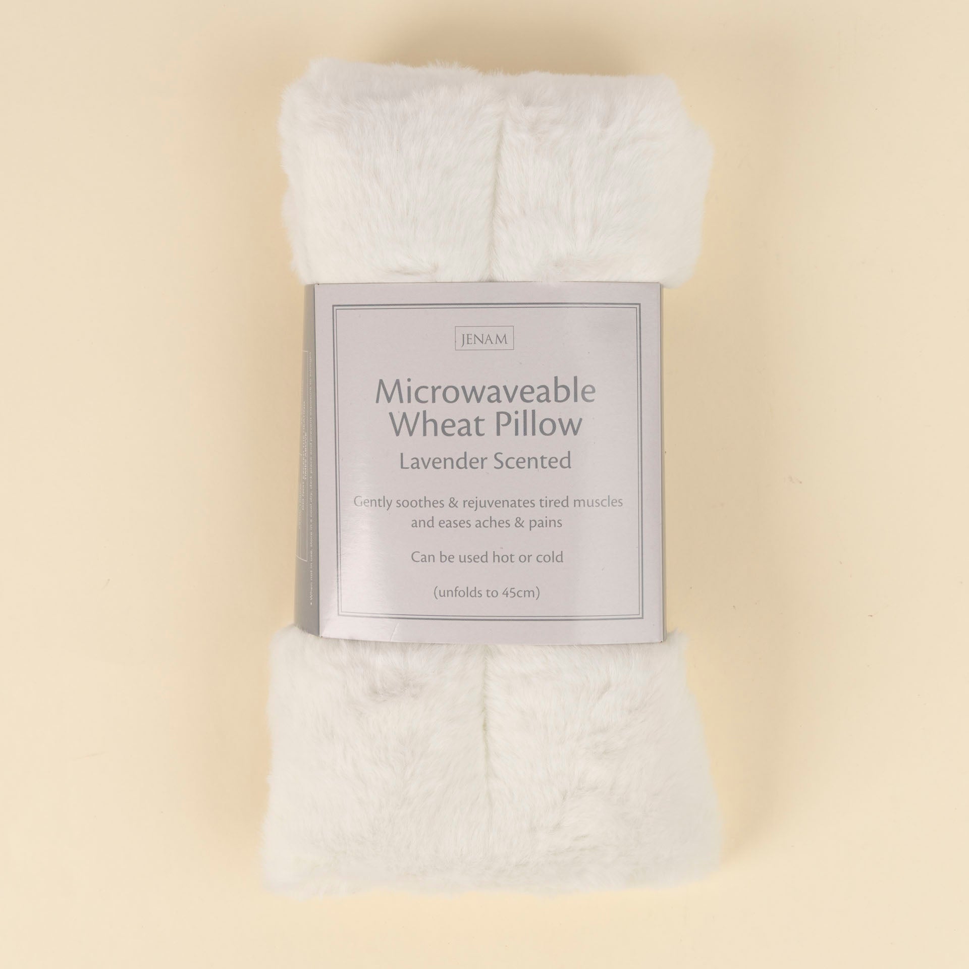 Cosy Microwaveable Wheat Pillow with Plush Cover (assorted colours)